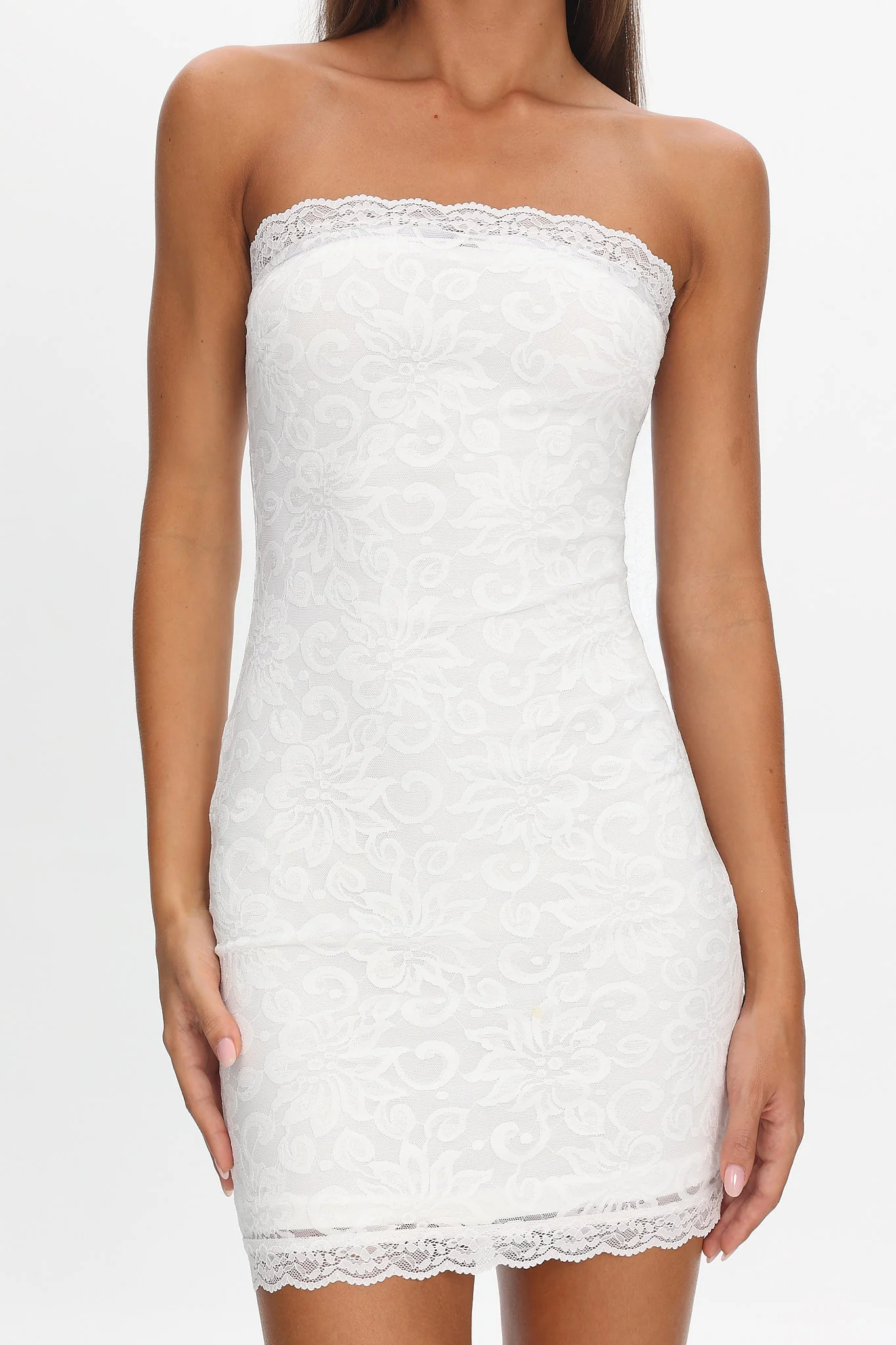 Must Be Love Lace Mini Dress White - luluinthesky