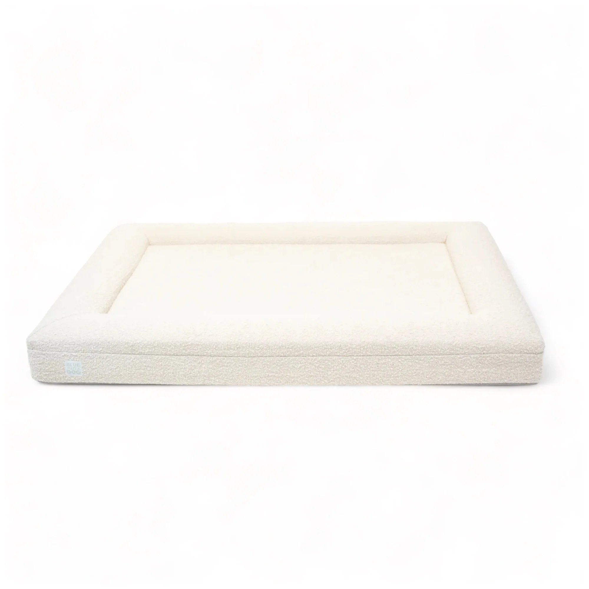 Extra Large Bouclé Orthopedic Dog Bed (Bolster, Cloud)