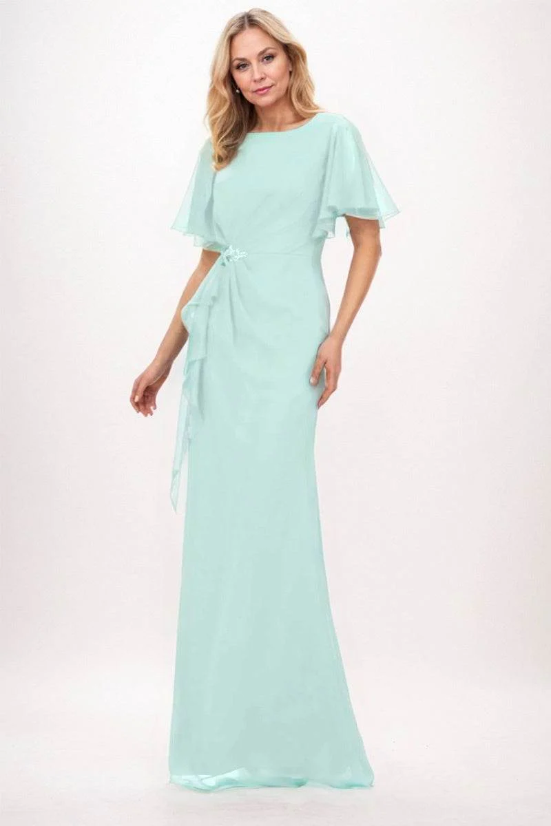 Sheath-Column Maxi Chiffon Mother Dress CM0250