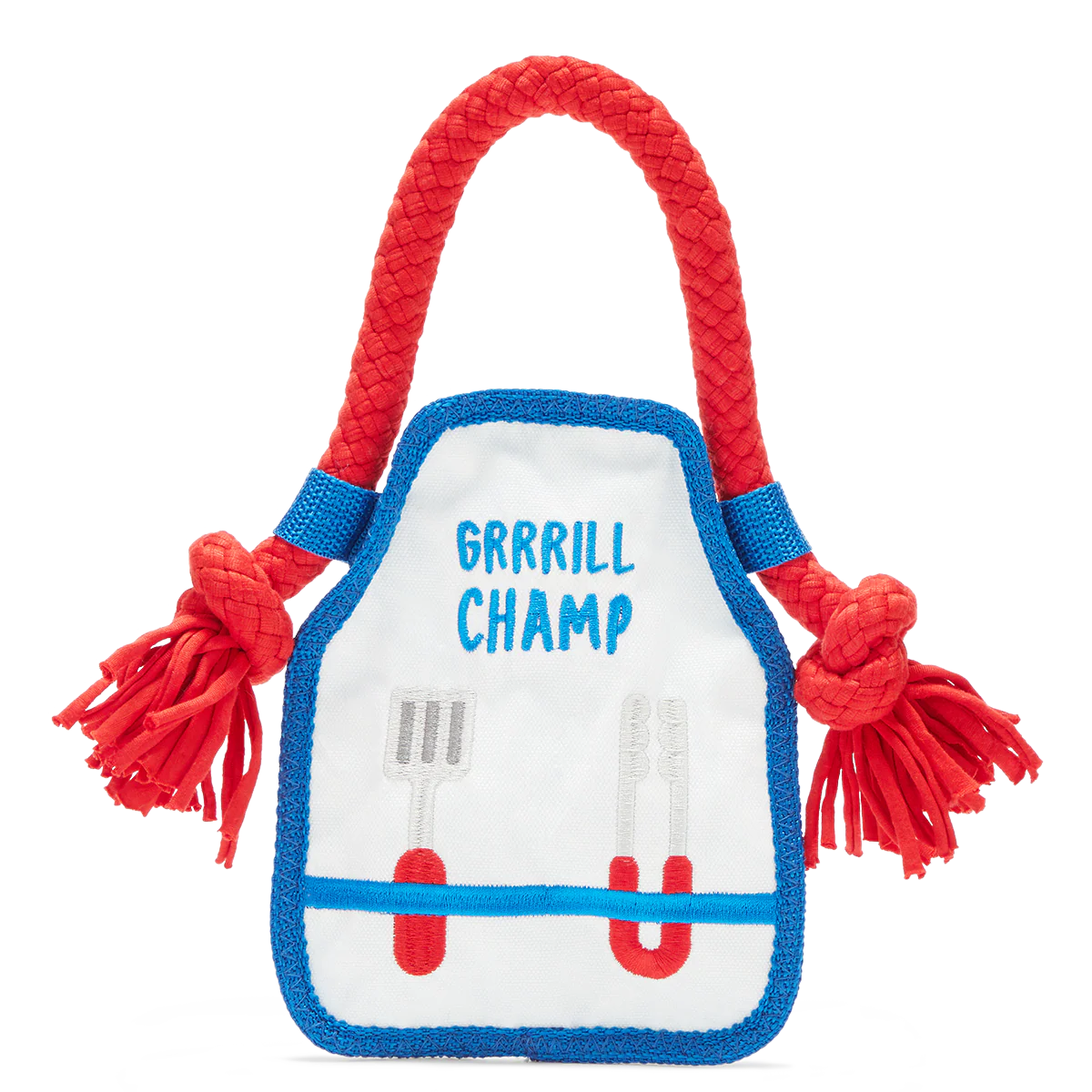 Grrrill Champ Apron Plush Tug + Wearable Dog Toy