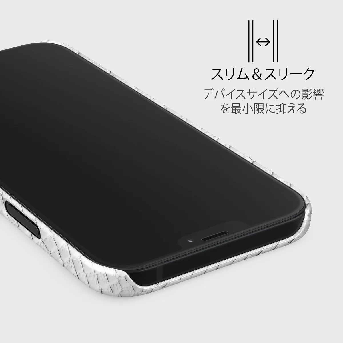 Glacial Desert - White Snakeskin iPhone 12 Pro Max ケース