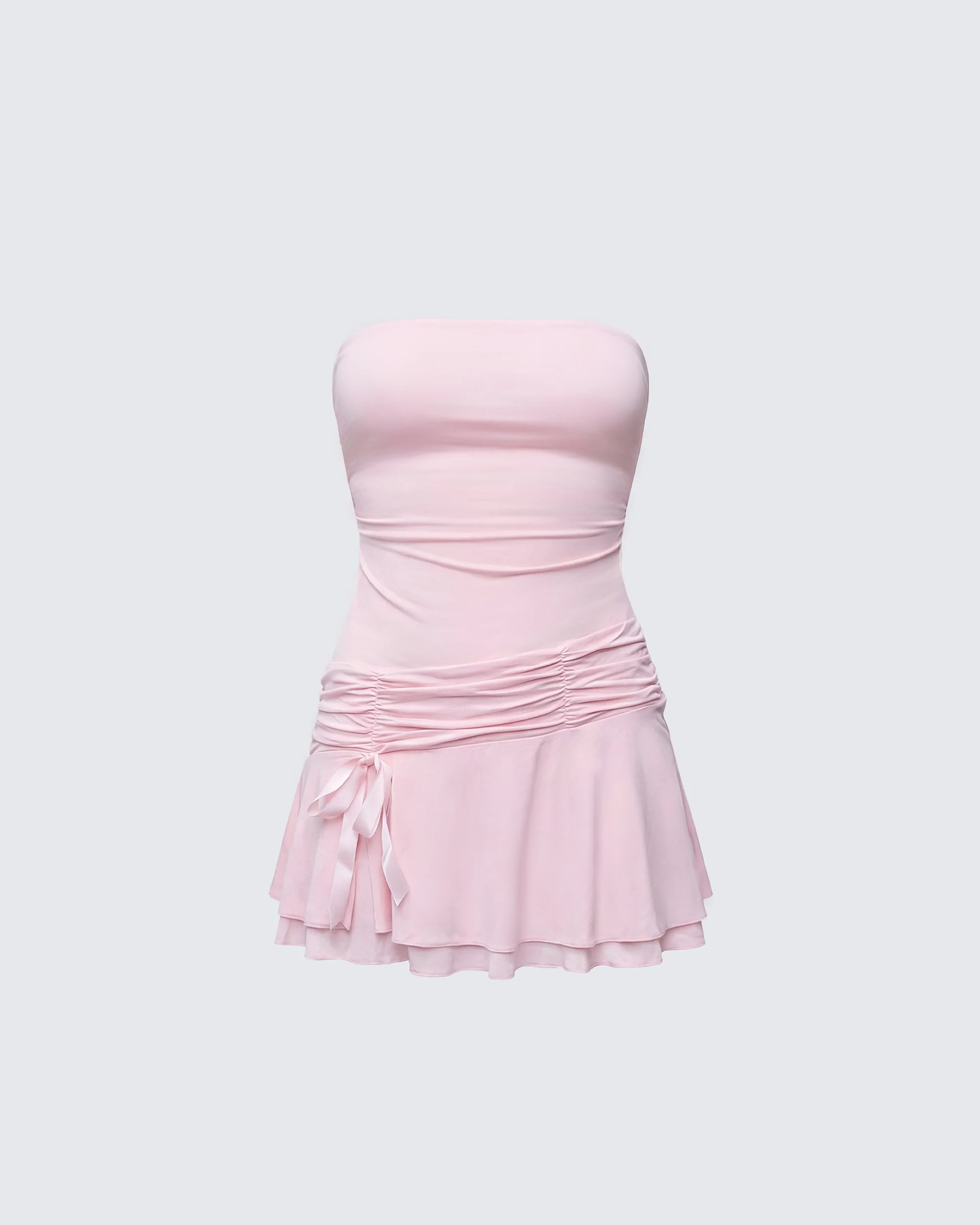 Nasrin Pink Jersey Mini Dress