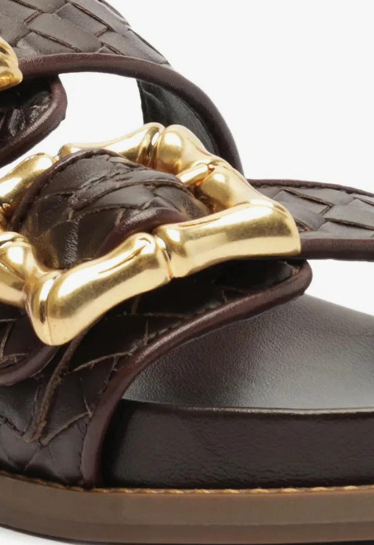 Enola Sporty Woven Leather Flat