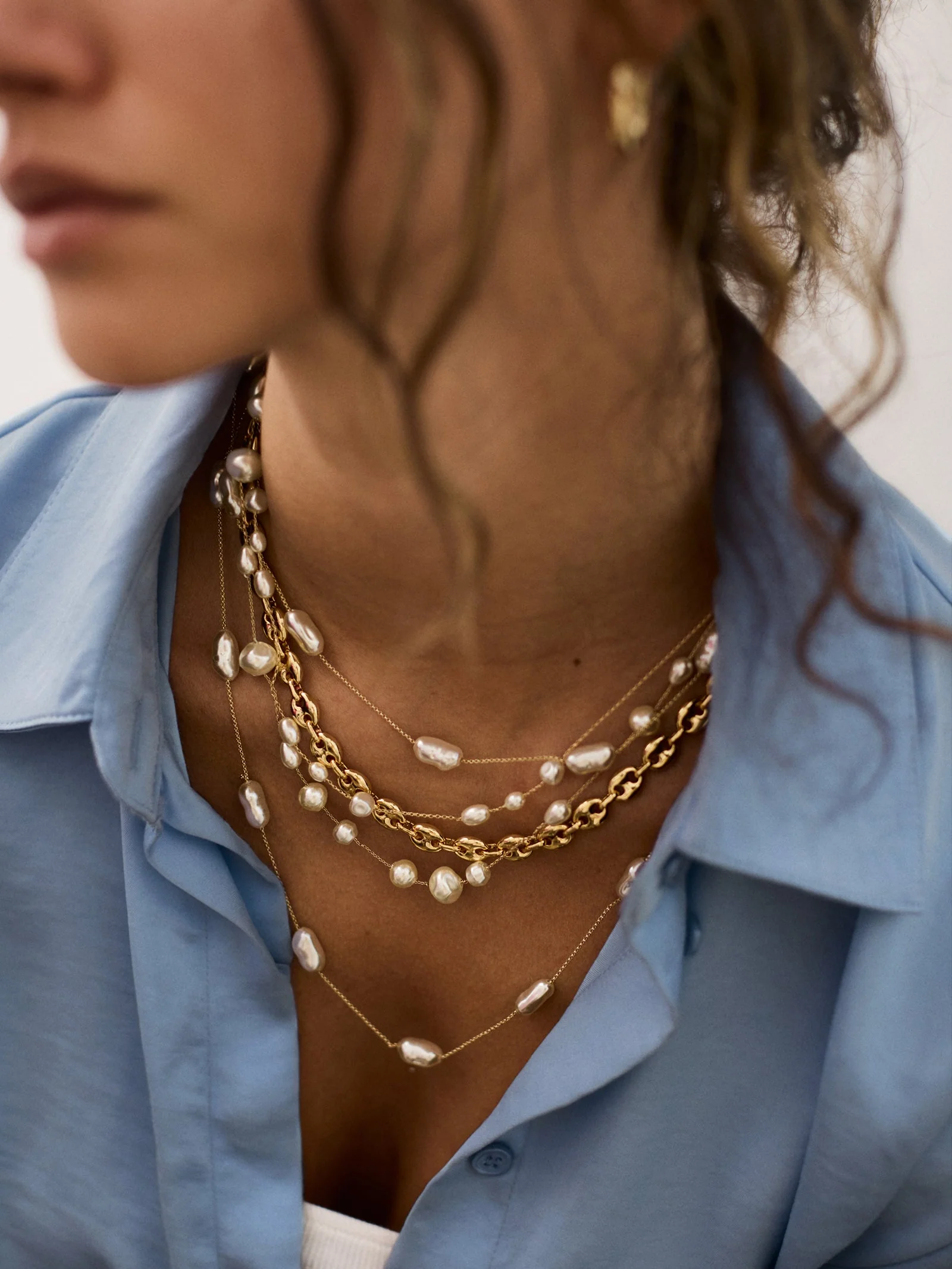 Blair Layered Pearl Necklace - Blair Layered Pearl Necklace