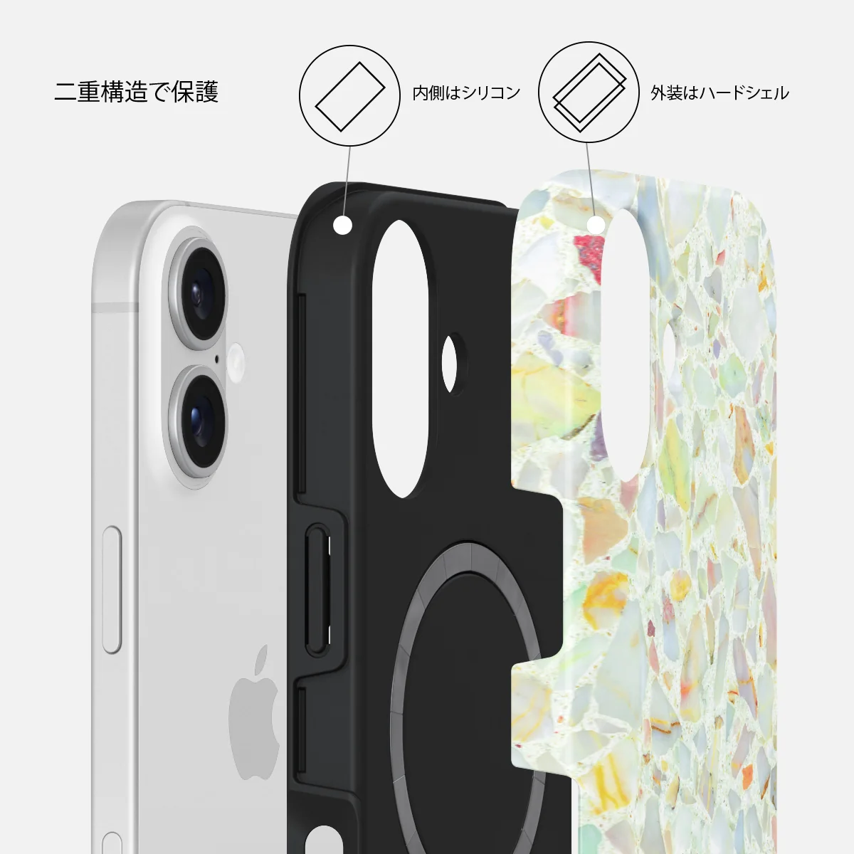 Rainbow Crush - iPhone 16 Plus ケース