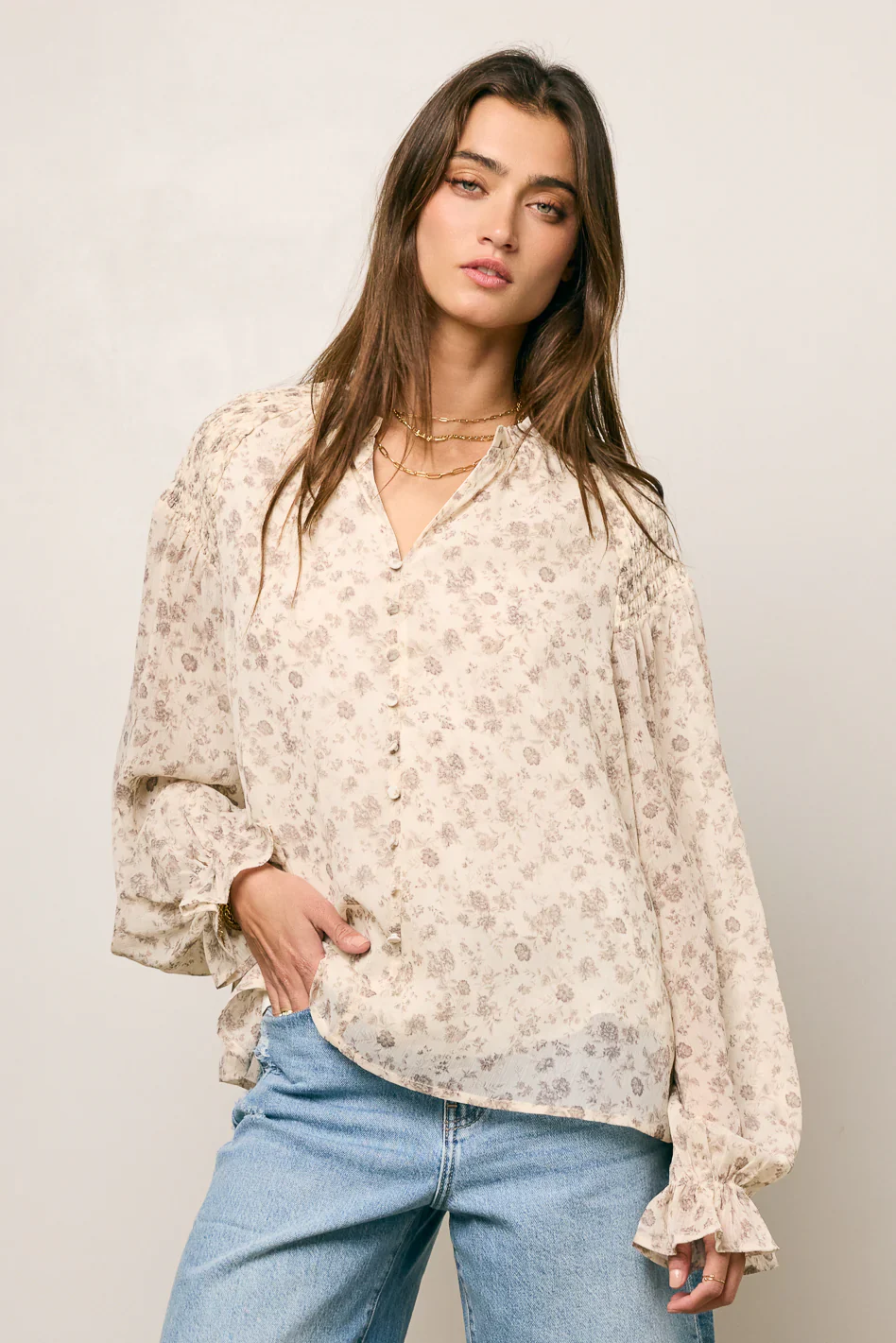 Knightley Button Blouse