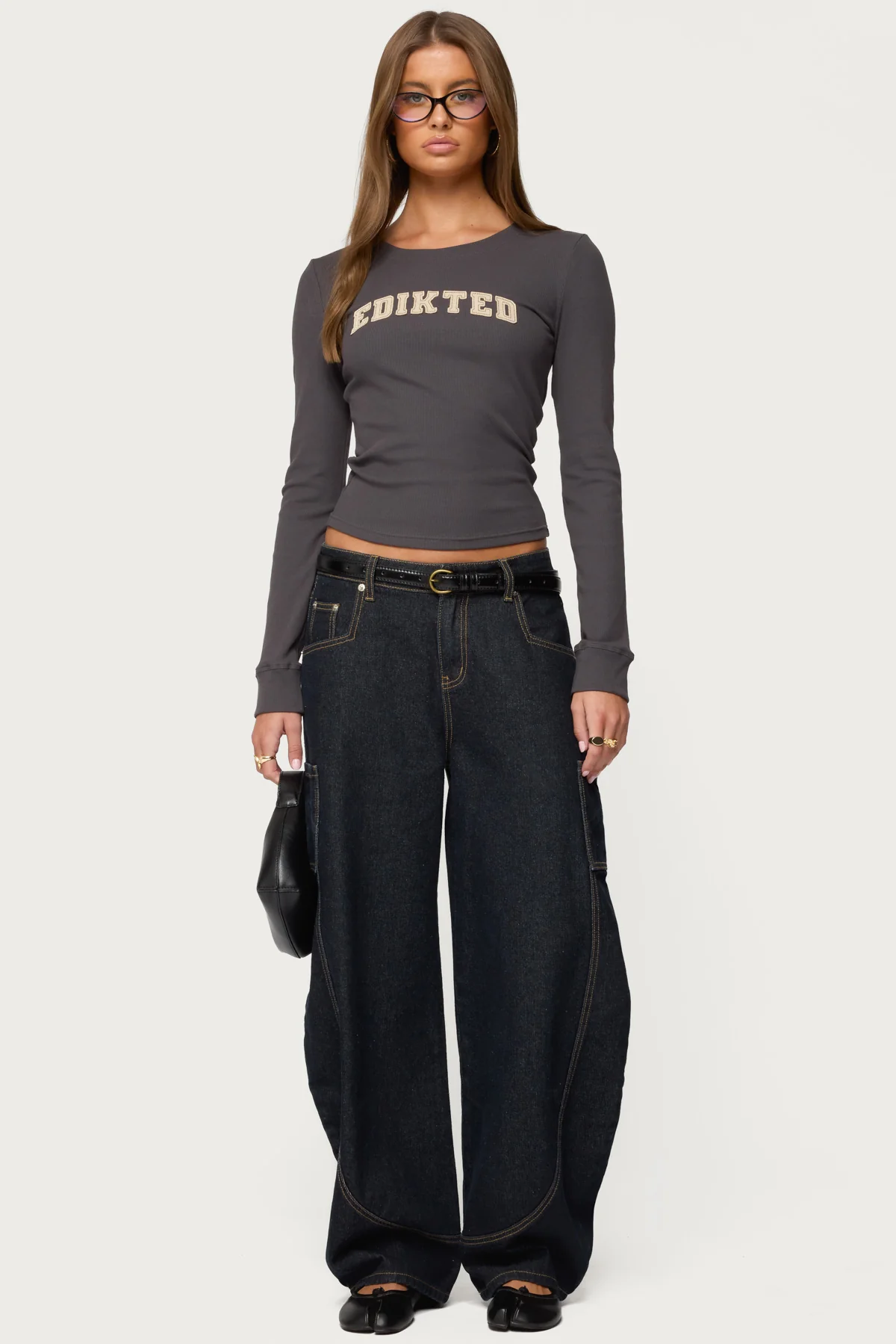 Essential Edikted Ribbed T Shirt