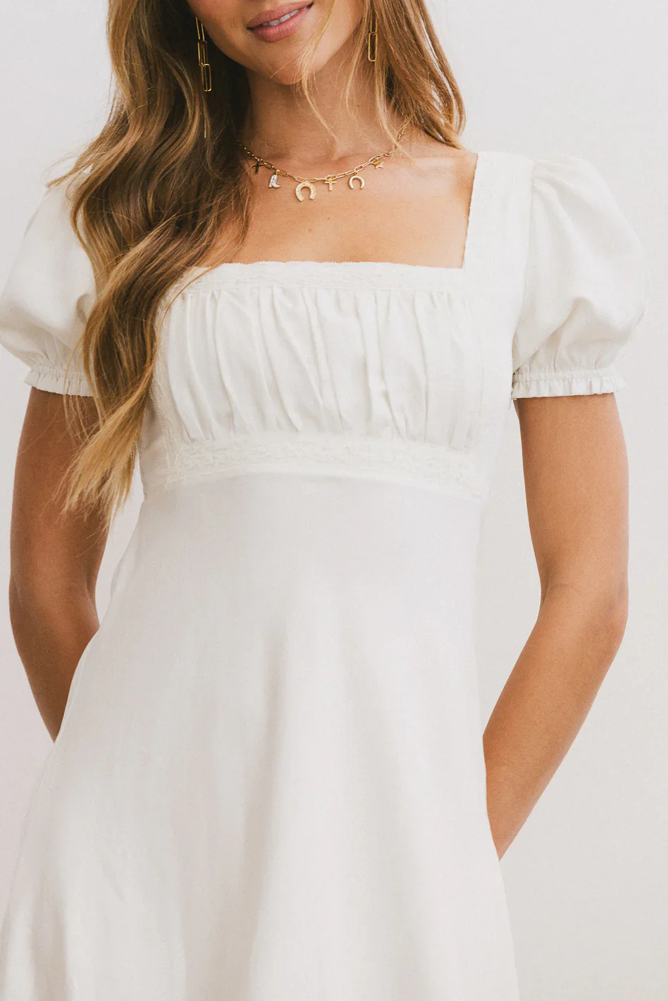 Harlee Lace Trim Mini Dress - luluinthesky