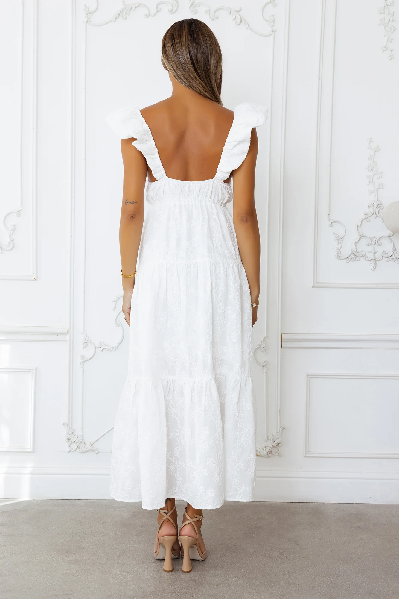 Beachy Charms Maxi Dress White - luluinthesky