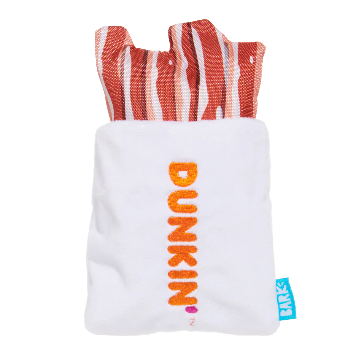 Dunkin'® Snackin' Bacon Plush Multi-Part + Enrichment Dog Toy