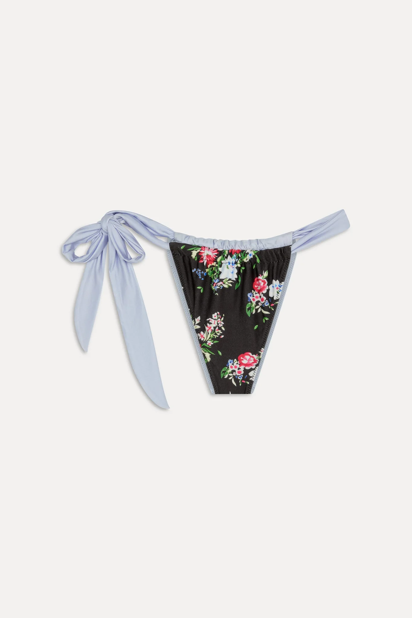 Kealy Reversible Satin Bikini Bottom - Bouquet