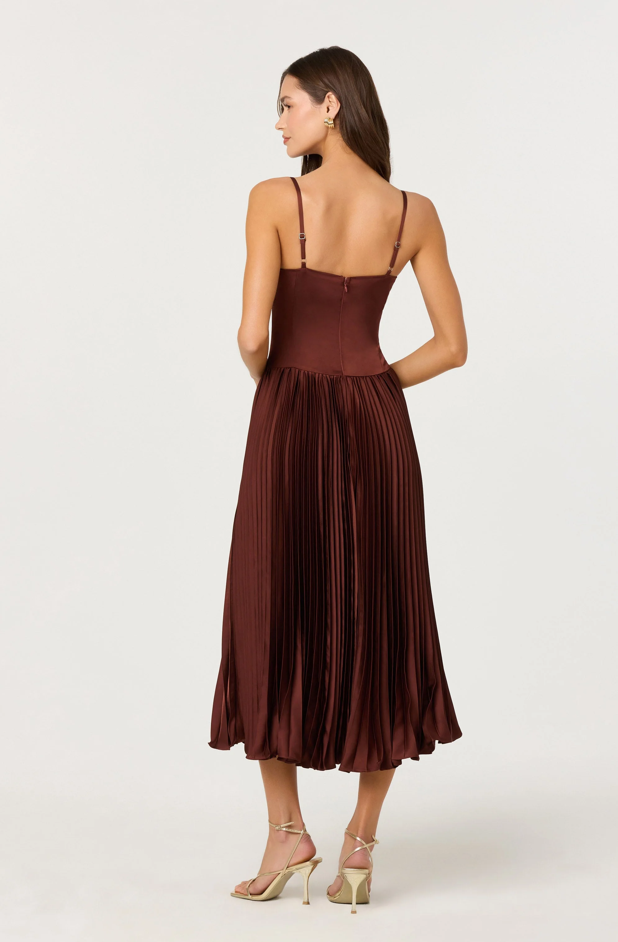 Elyssa Satin Midi Dress - luluinthesky