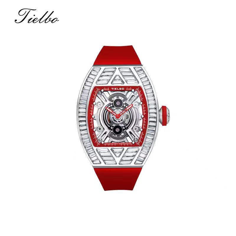 Crystal Storm Watch – Quartz, Skeleton, Crystal Inlay T827S