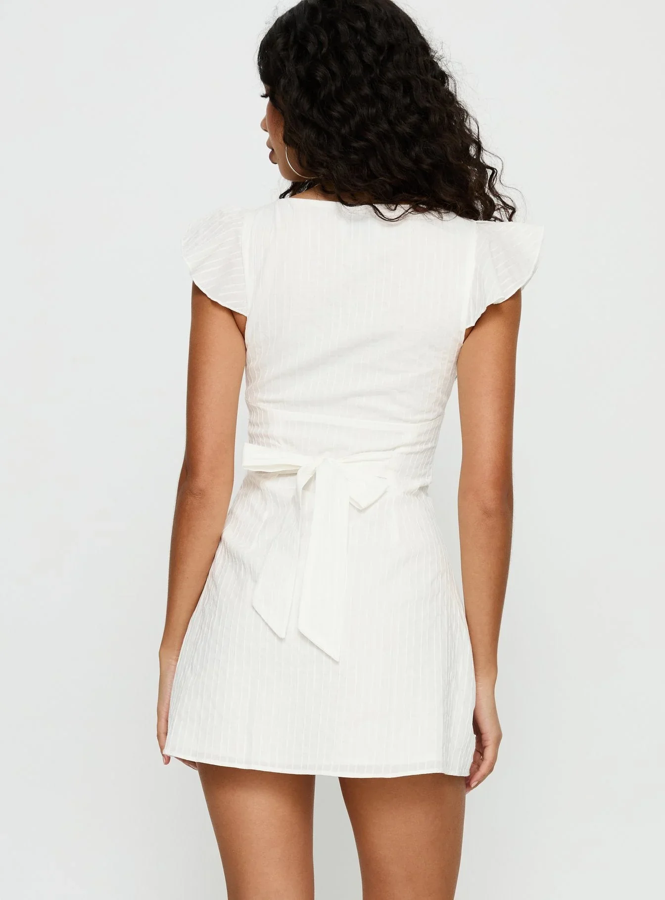 I Guess So Cotton Mini Dress White - luluinthesky