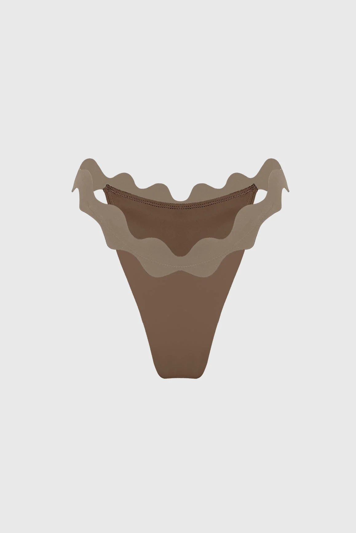 Riviera Scallop Contrast Bikini Bottom