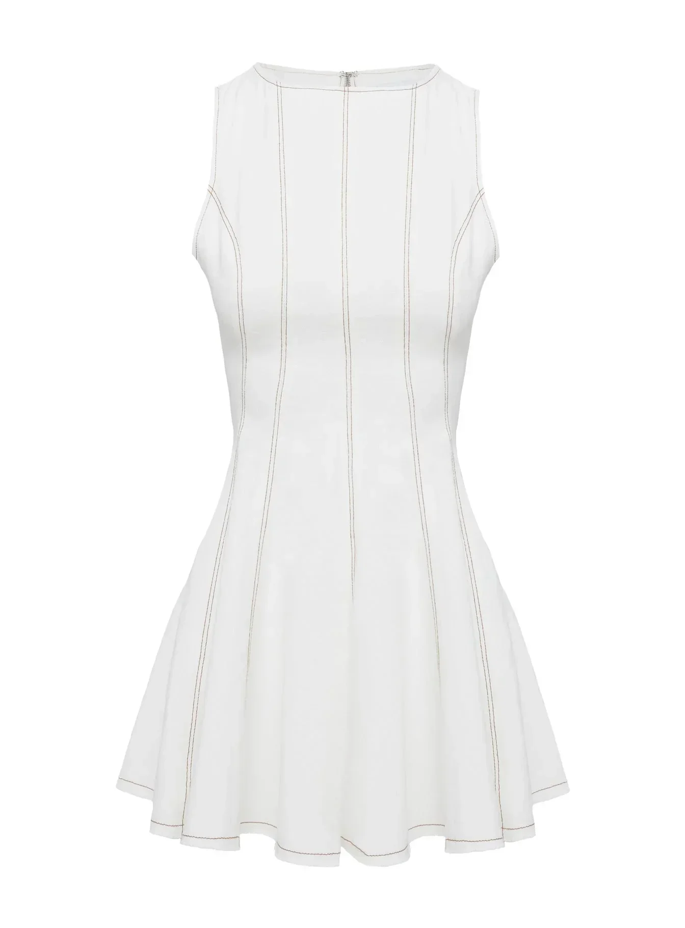 Composure Pleat Mini Dress White