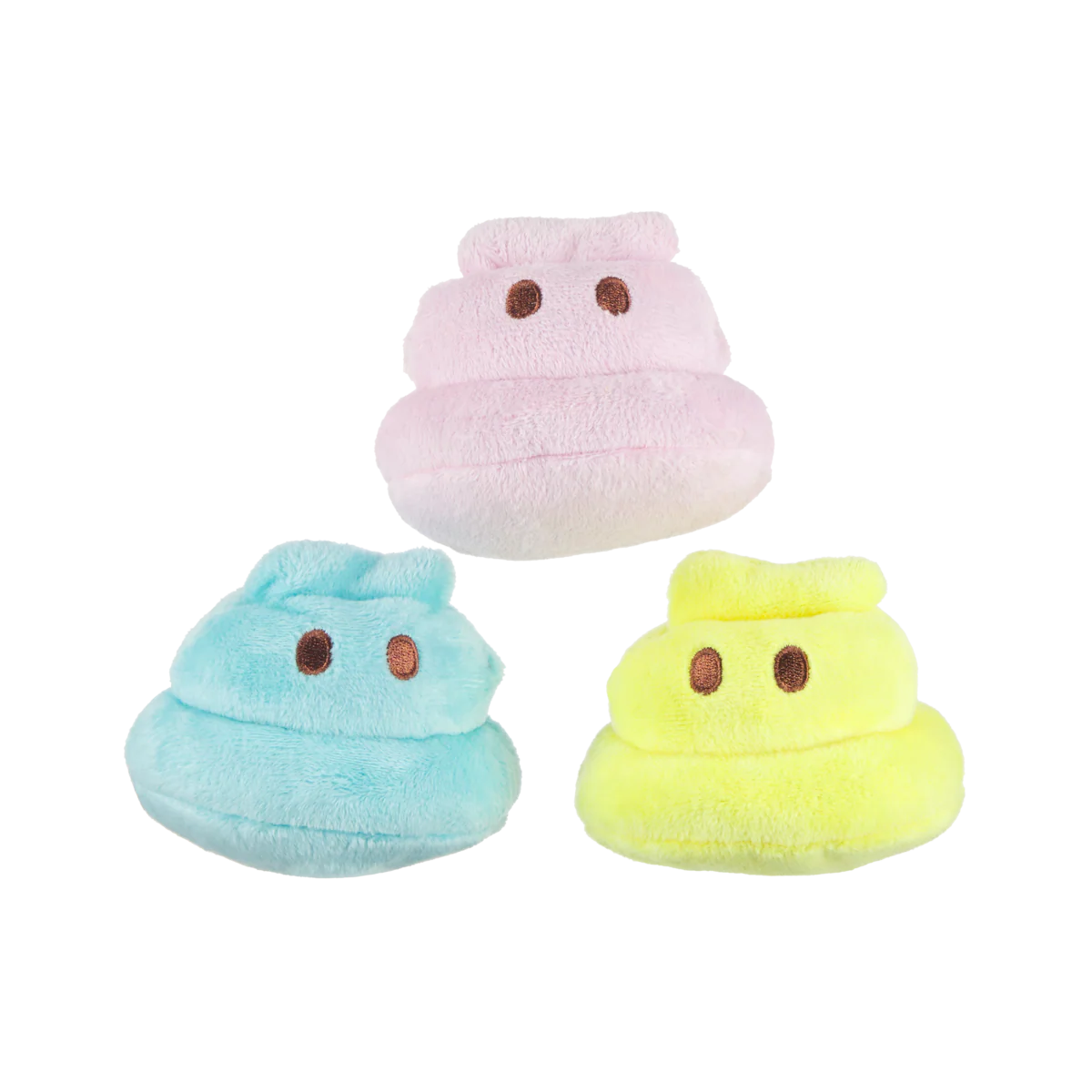 Marshmallow Poops Plush Multi-Part + Fetch Dog Toy