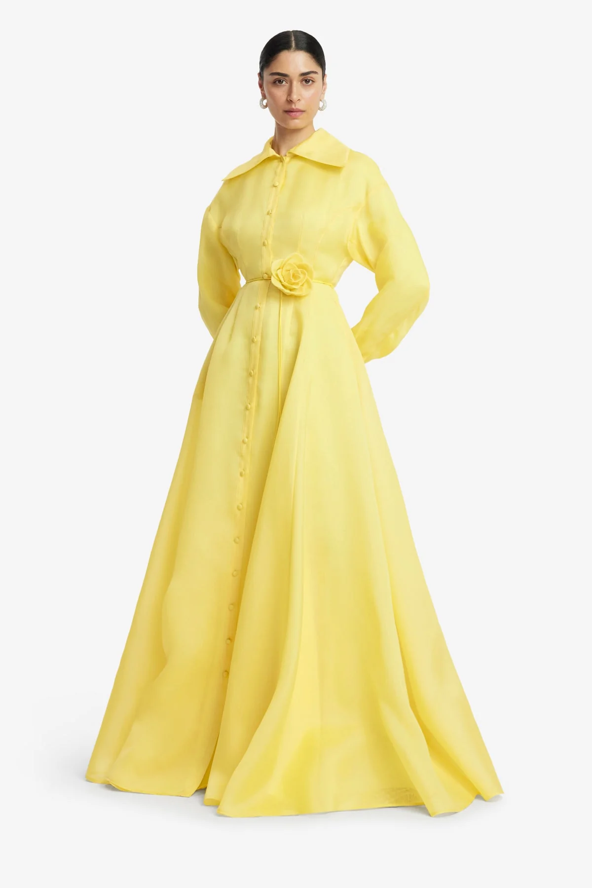 Josephine Silk Gown - Limoncello