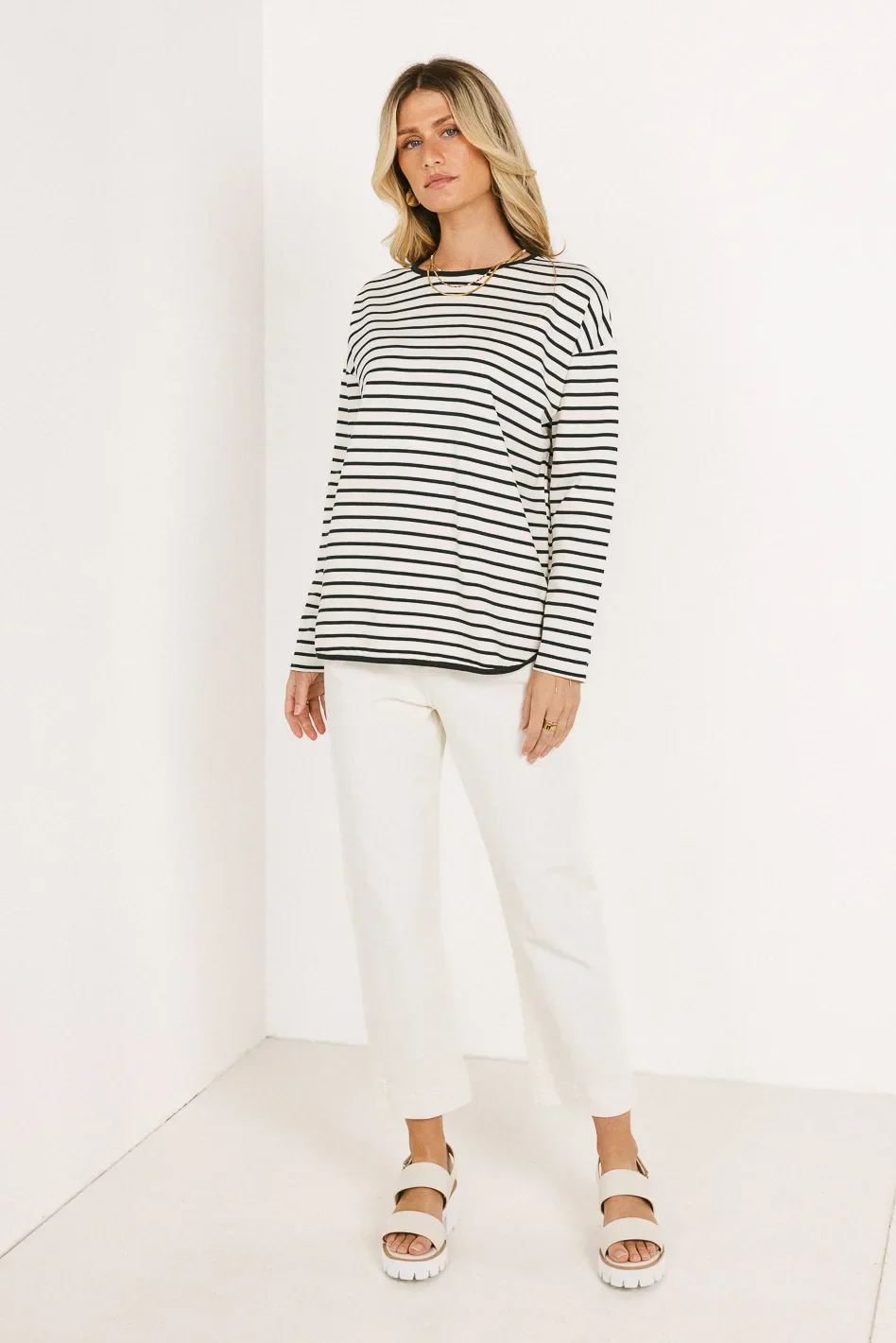 Farah Striped Top in Green