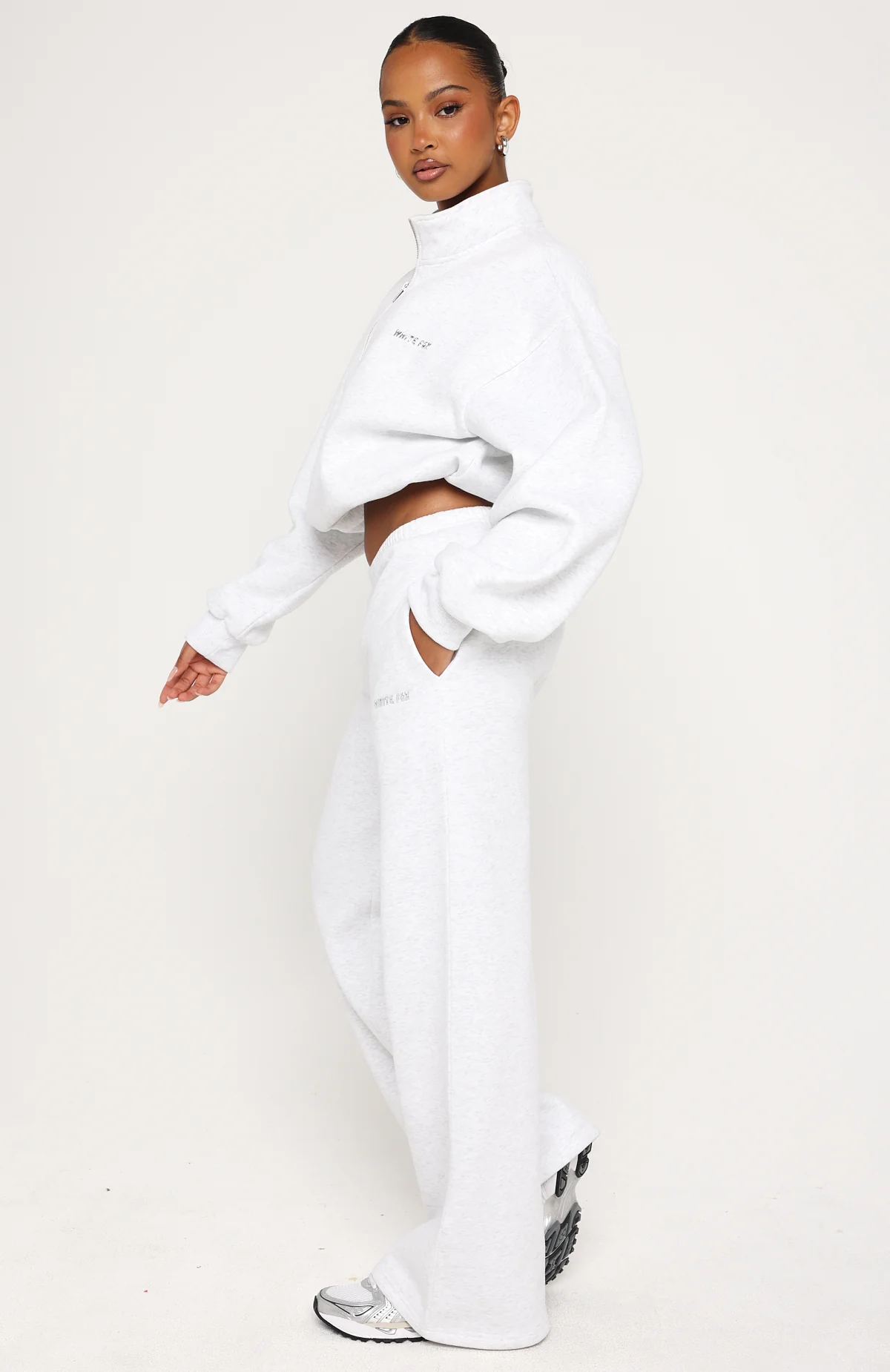 Test Drive Wide Leg Sweatpants Grey Marle