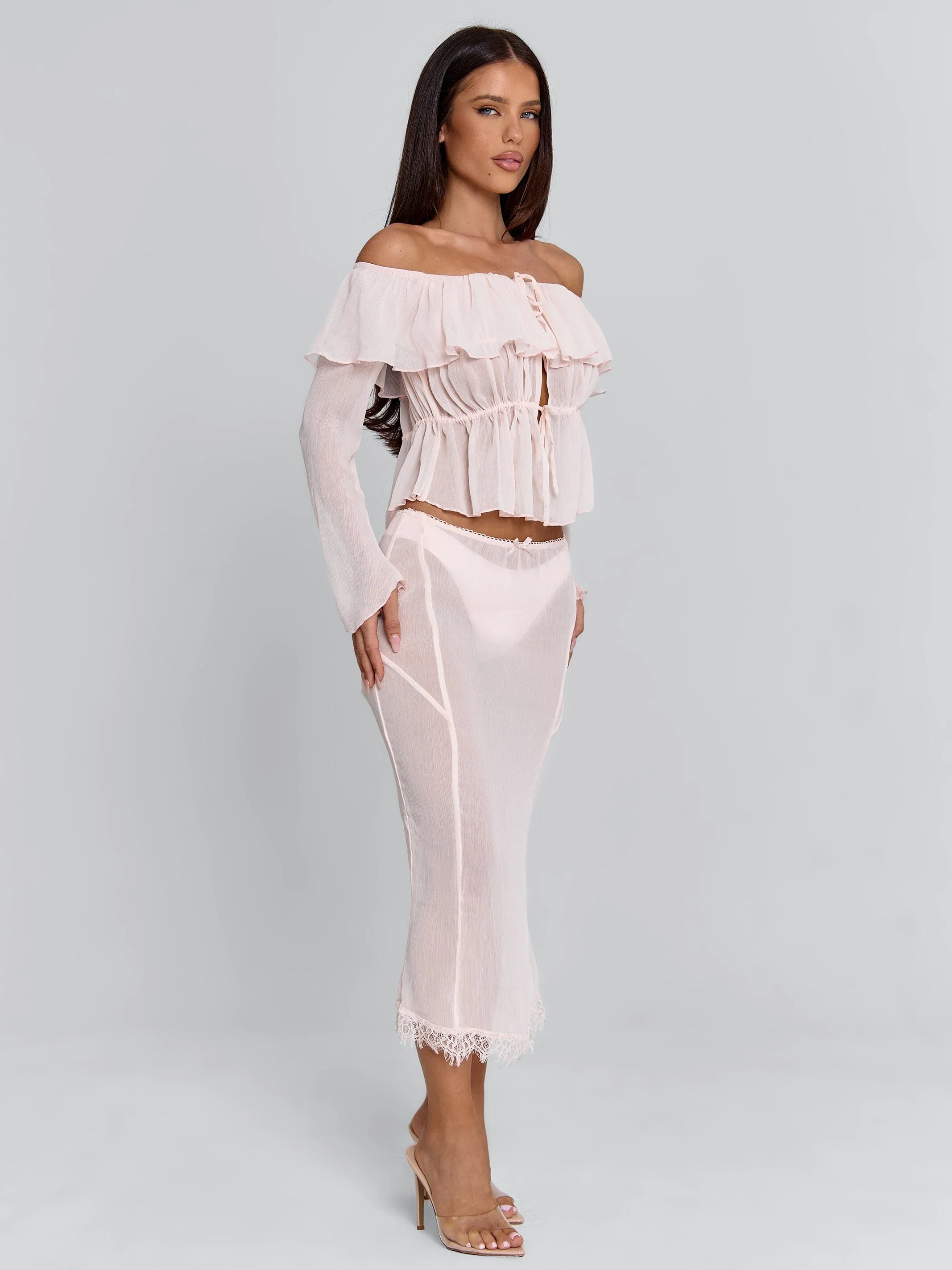 Taraya Midi Skirt Pink