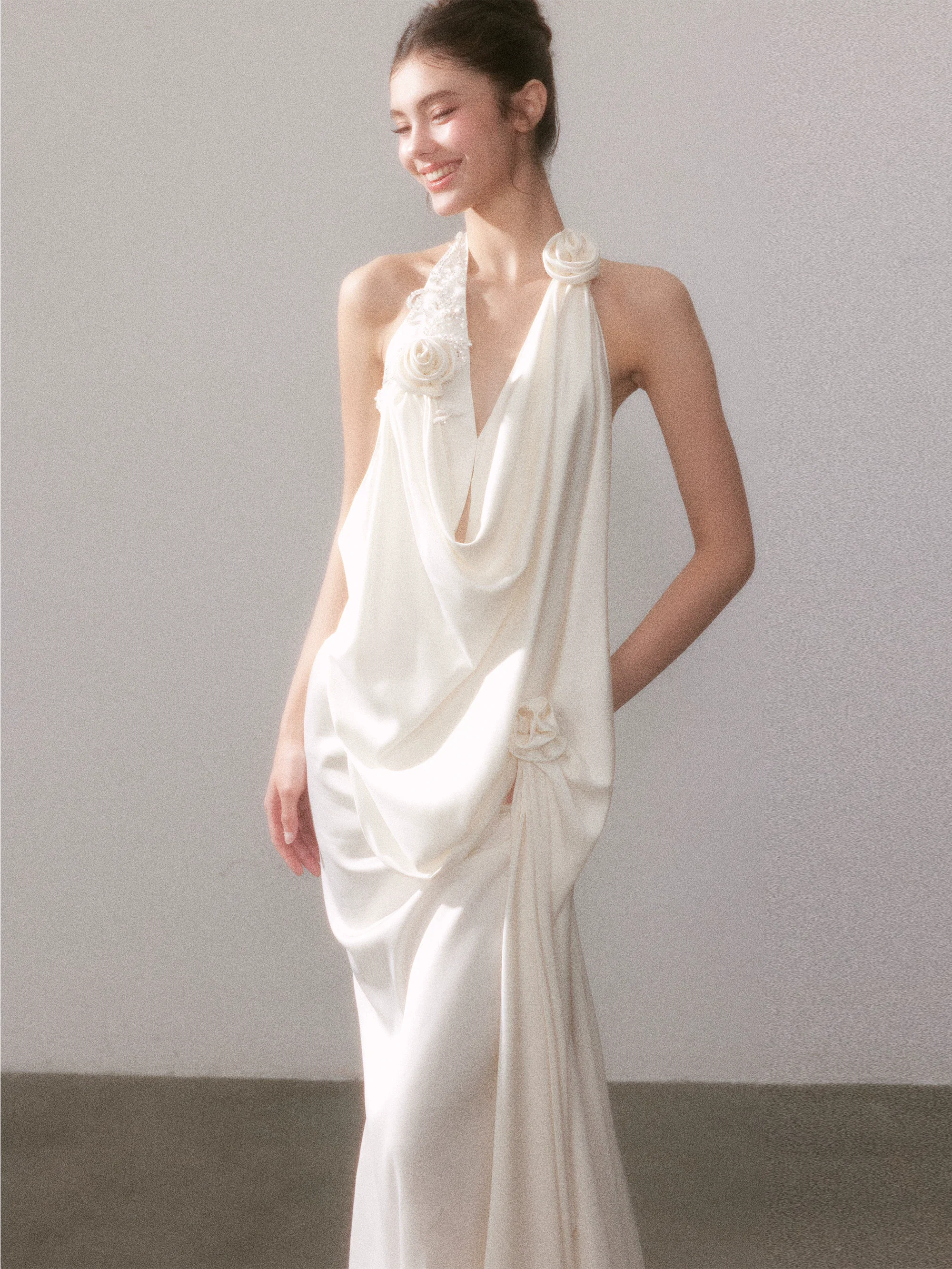Tyndall Muse Satin Glow Maxi Dress