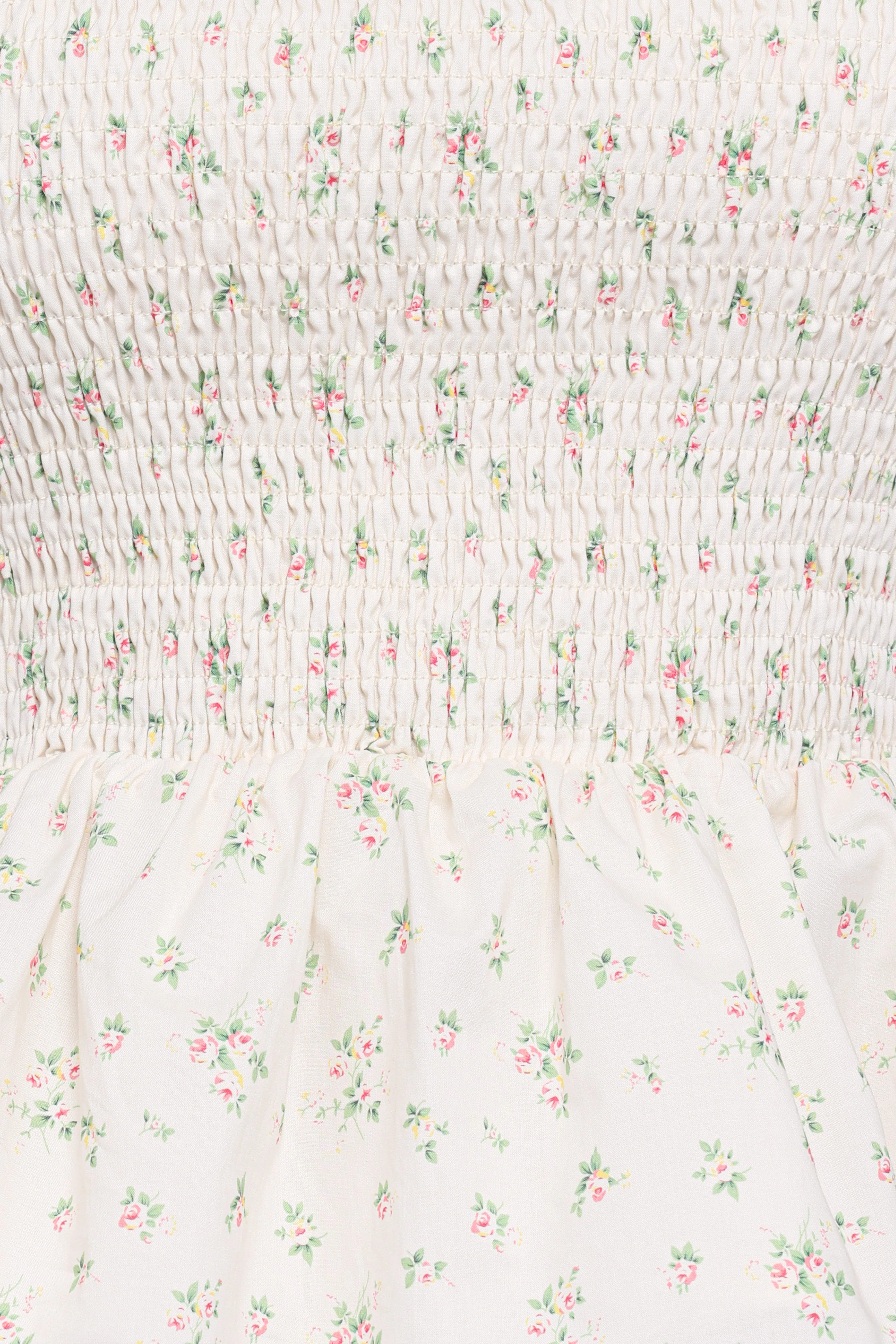 Remira Smocked Ruffle Top - White Betty