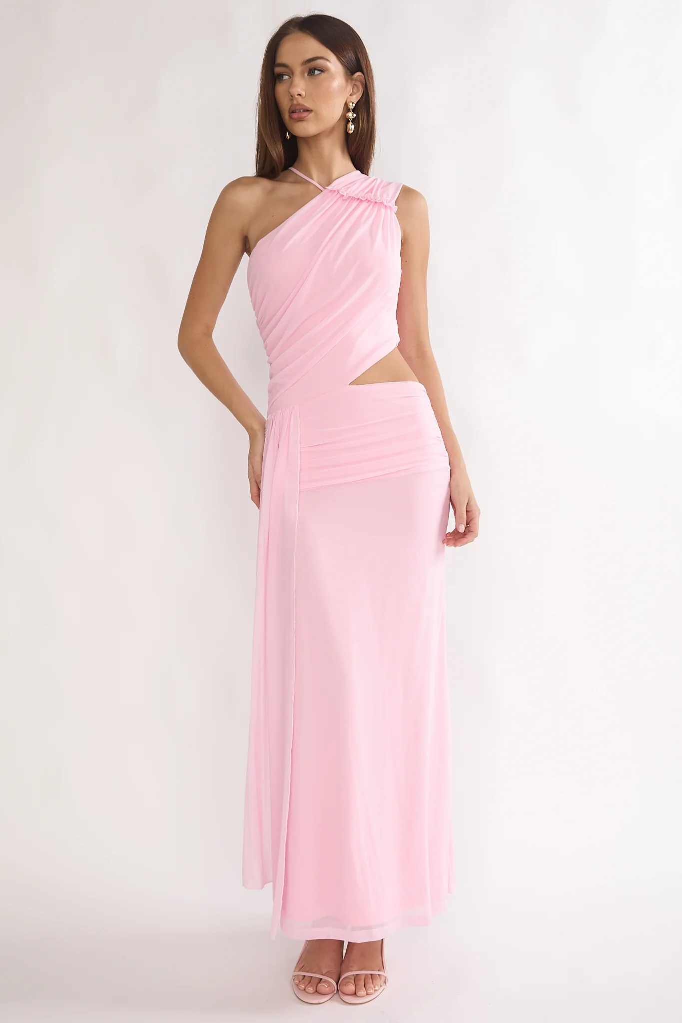 Out Loud Cut-Out Drape Maxi Dress Cheek