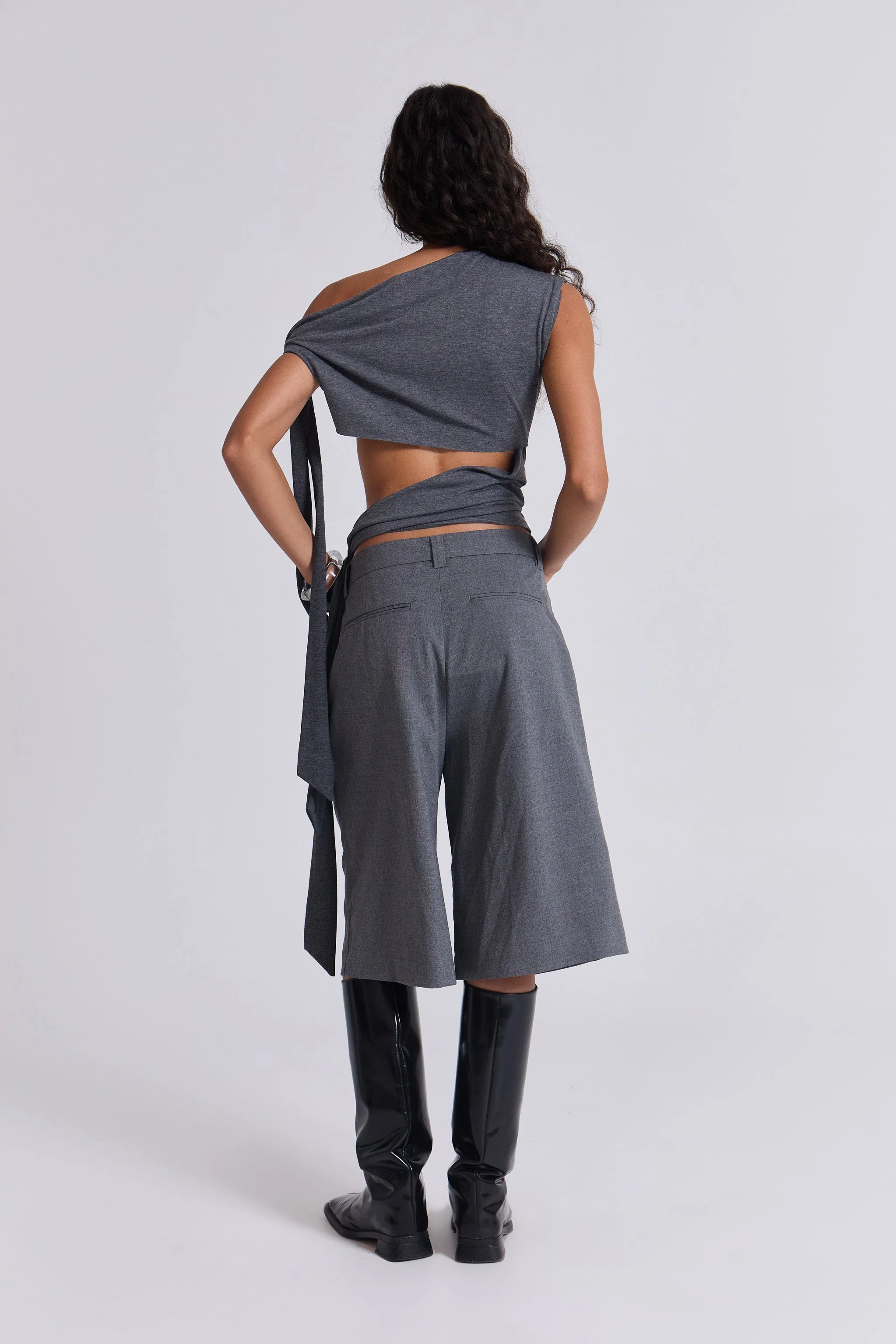 Mena Asymmetric Top in Grey