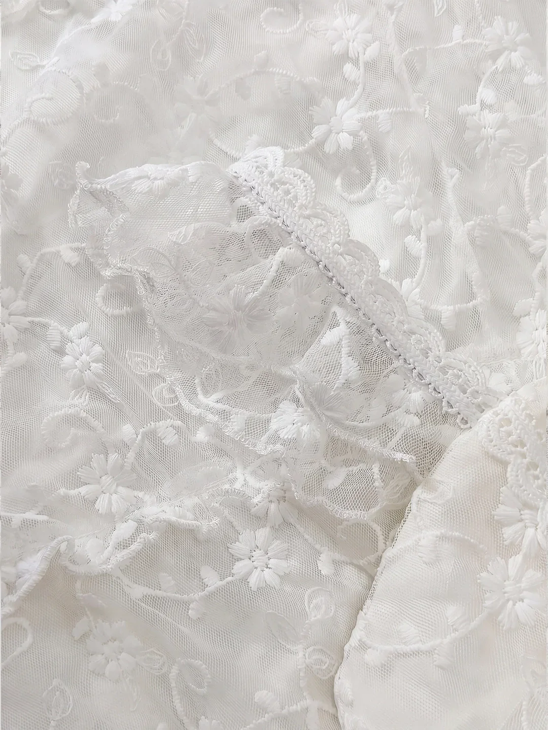 Tiered Vertical Lace Maxi Dress with Square Neckline