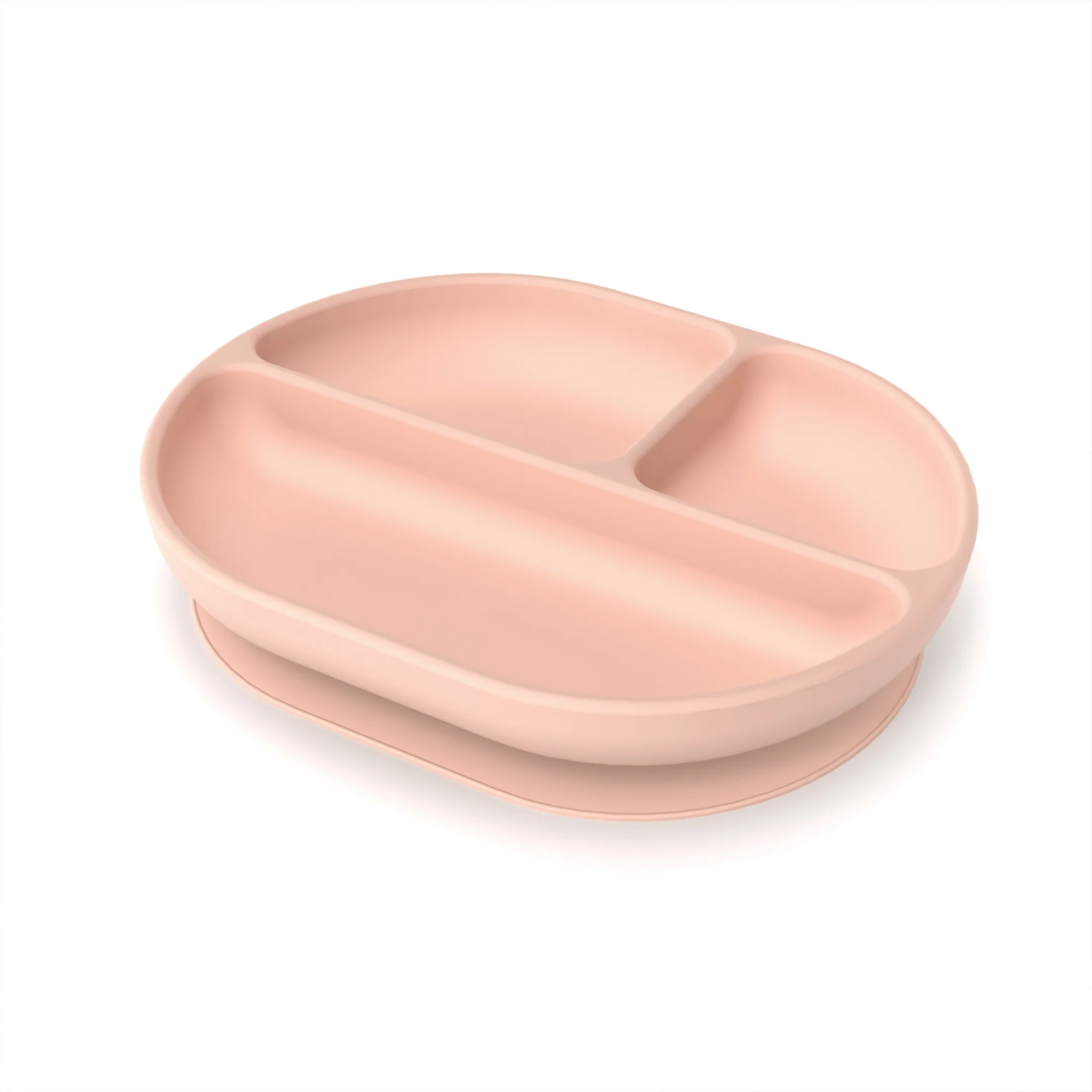 Vogeelle Silicone Divided Suction Baby Plate - Blush