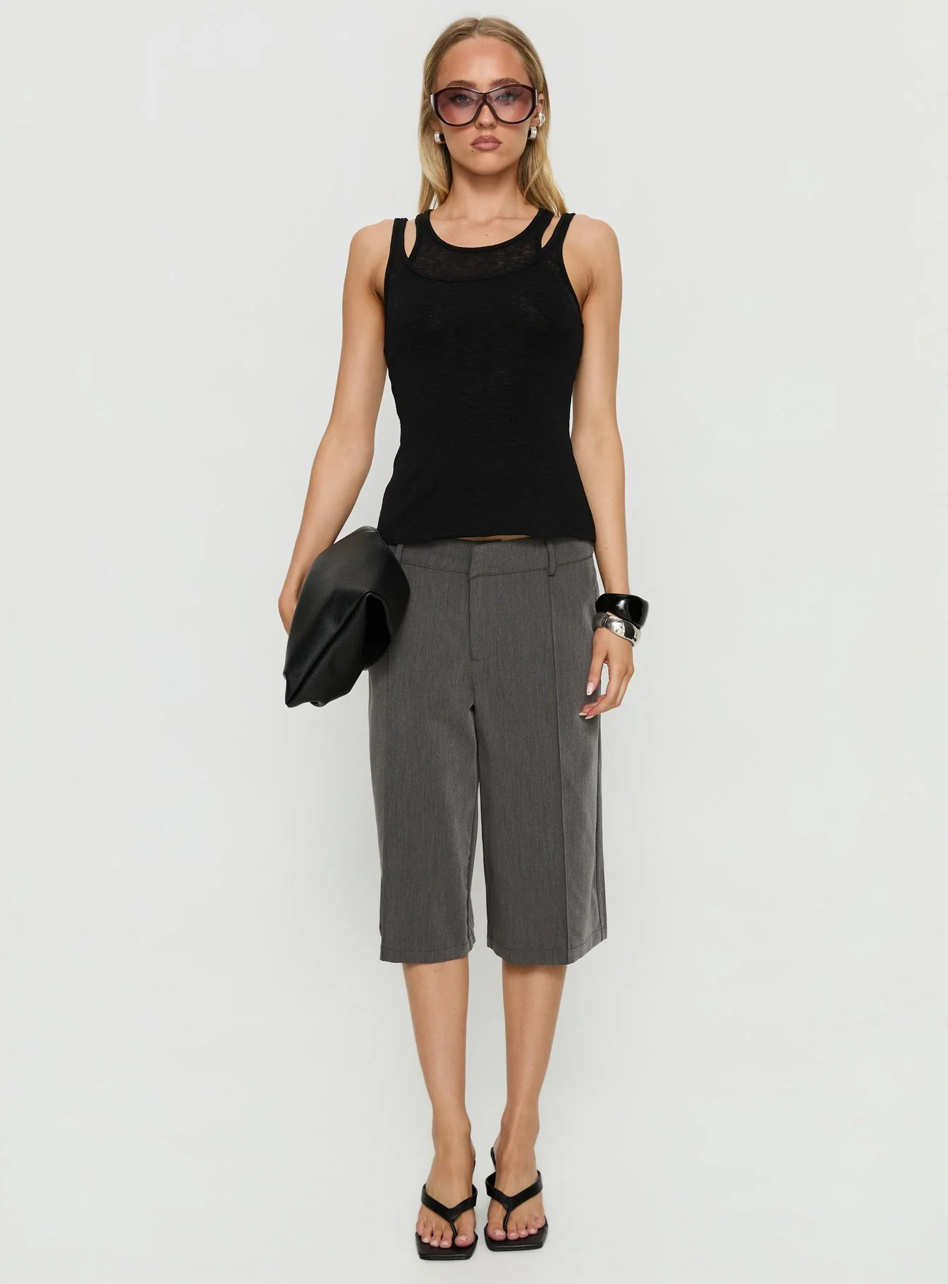 Ceyla Layered Tank Top Black