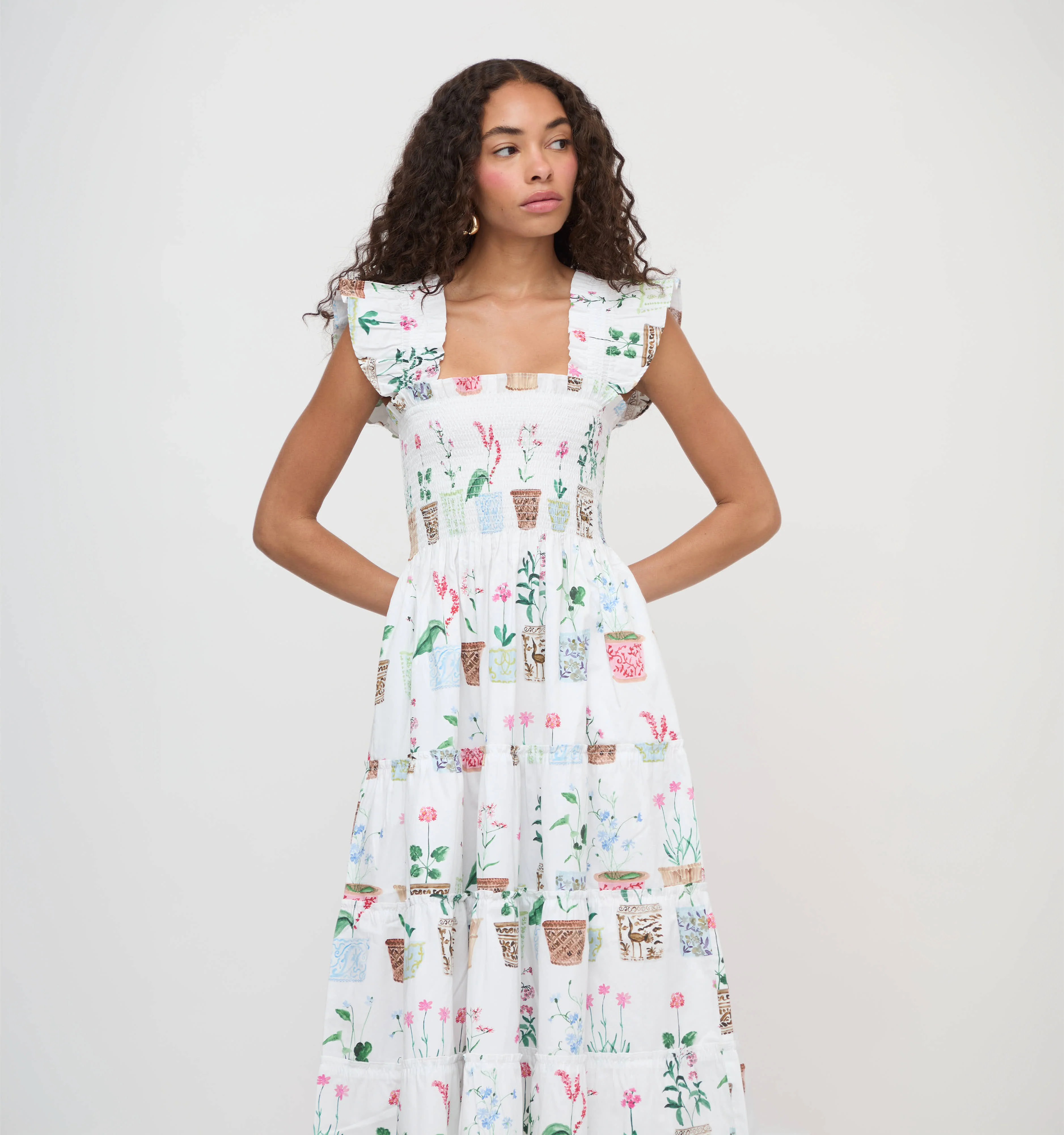 The Ellie Nap Dress - Flower Pots