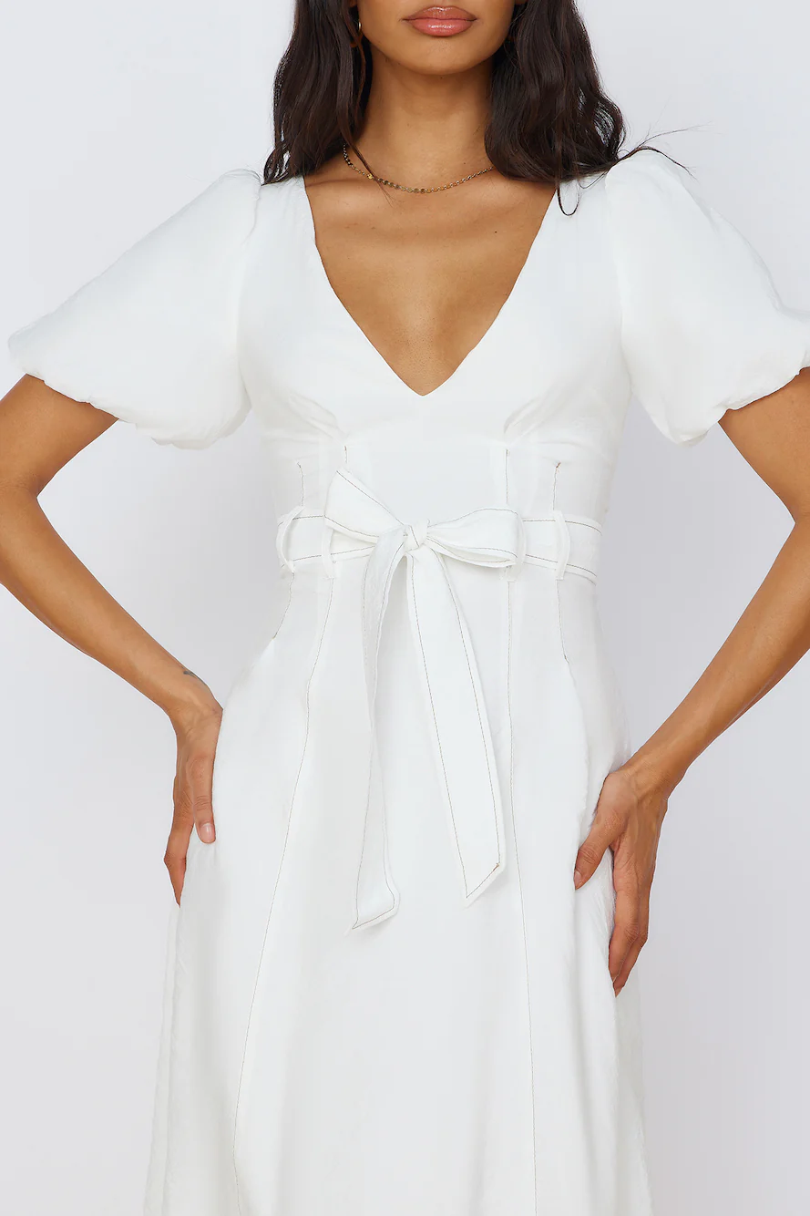Starlight Serenade Midi Dress White - luluinthesky