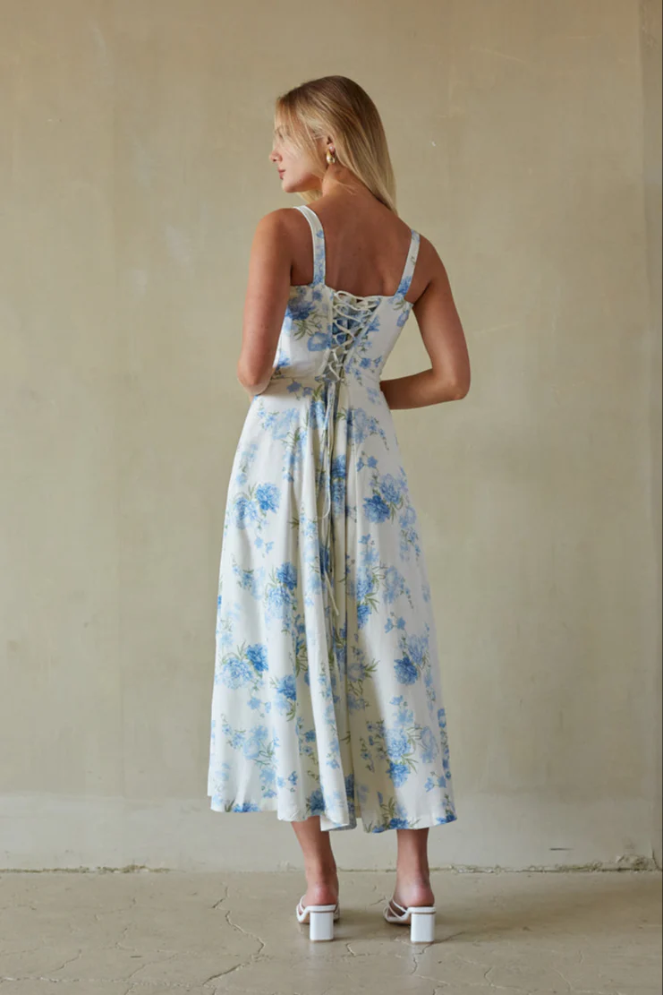 Angelina Sweetheart Floral Midi Dress