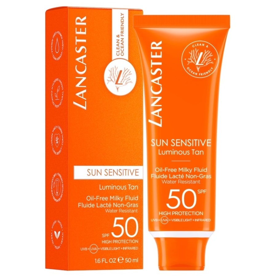 Lancaster Sun Sensitive Bezolejowy mleczny fluid SPF50 Luminous Tan