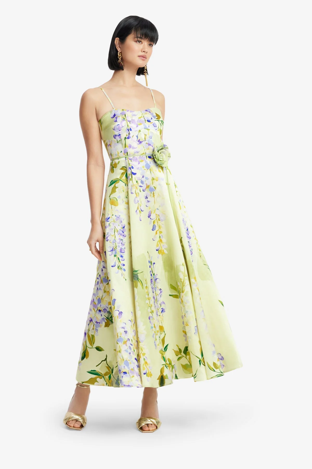 Mariela Midi Dress - Wisteria Print