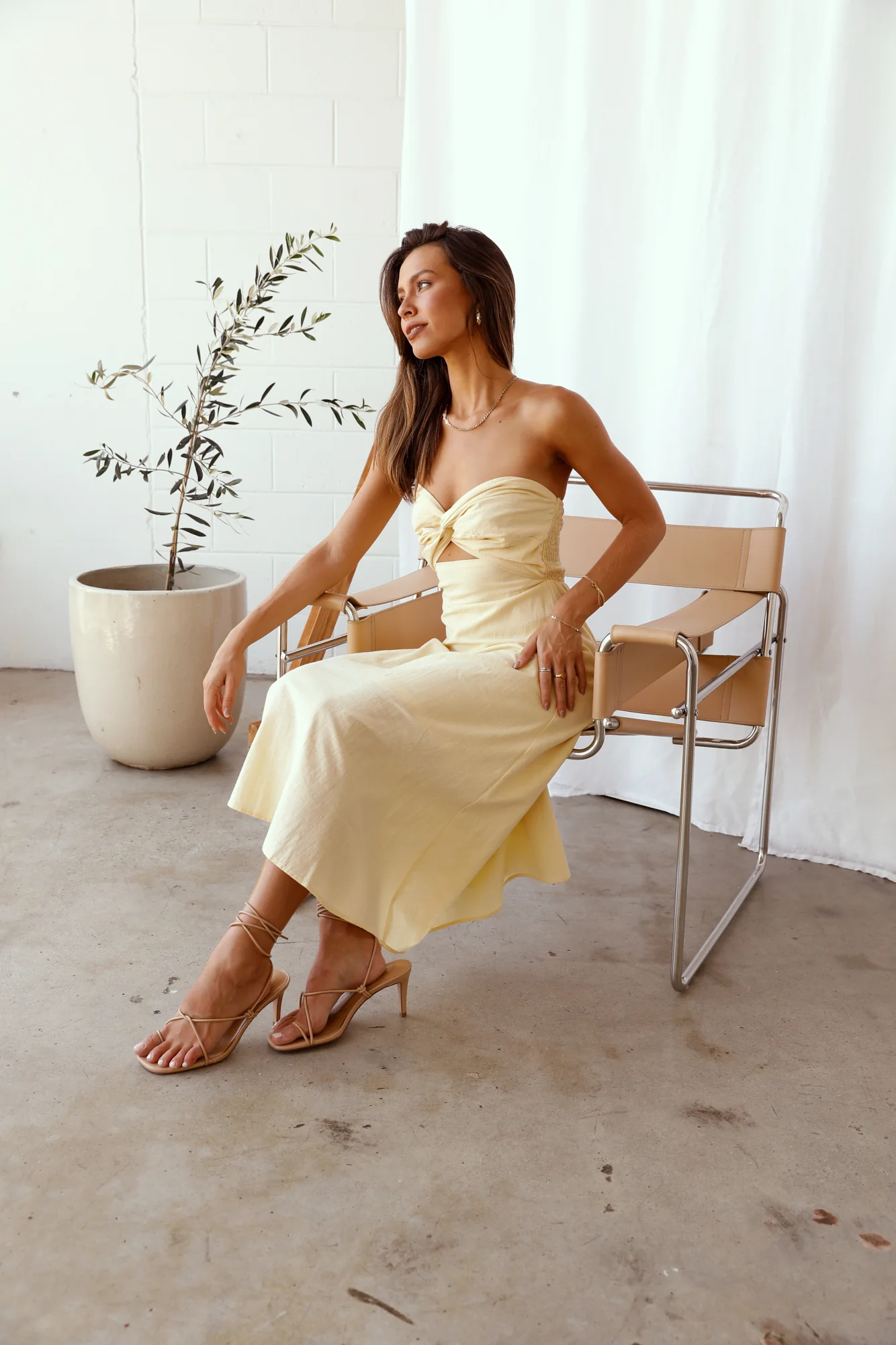 My Advice Maxi Dress Yellow - luluinthesky