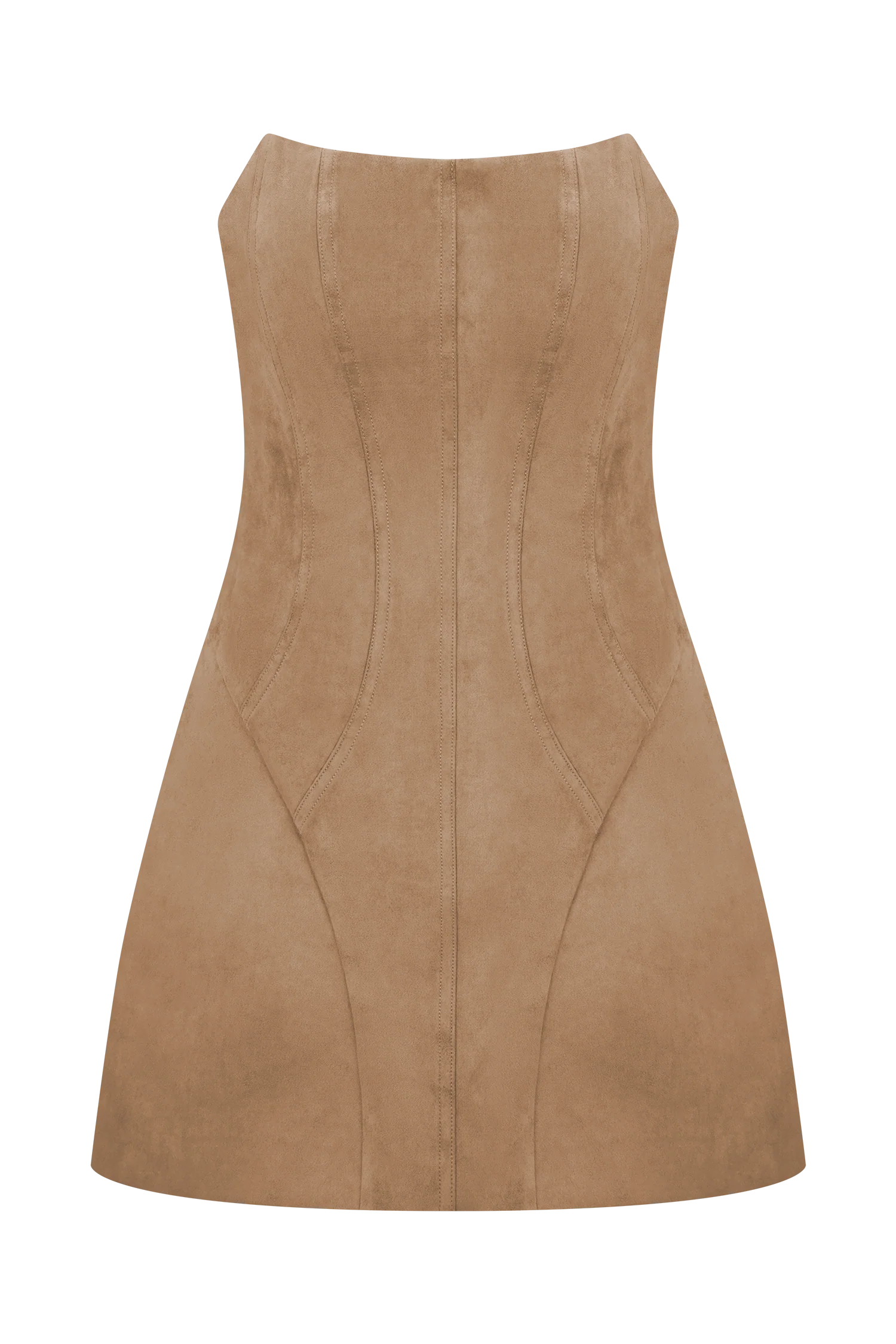 Andy Faux Suede Mini Dress - Camel