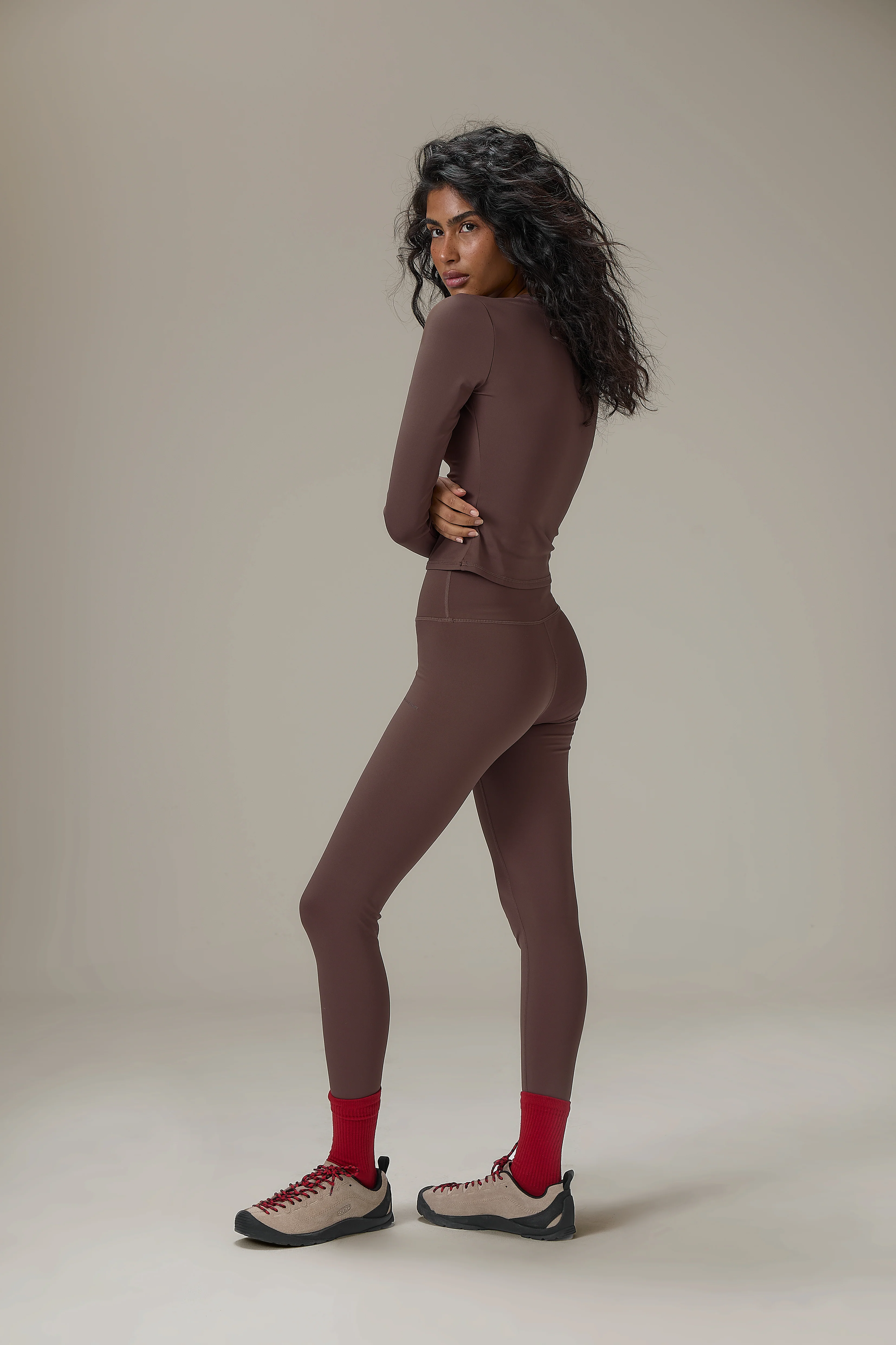 Soft Active Long Sleeve in Brown