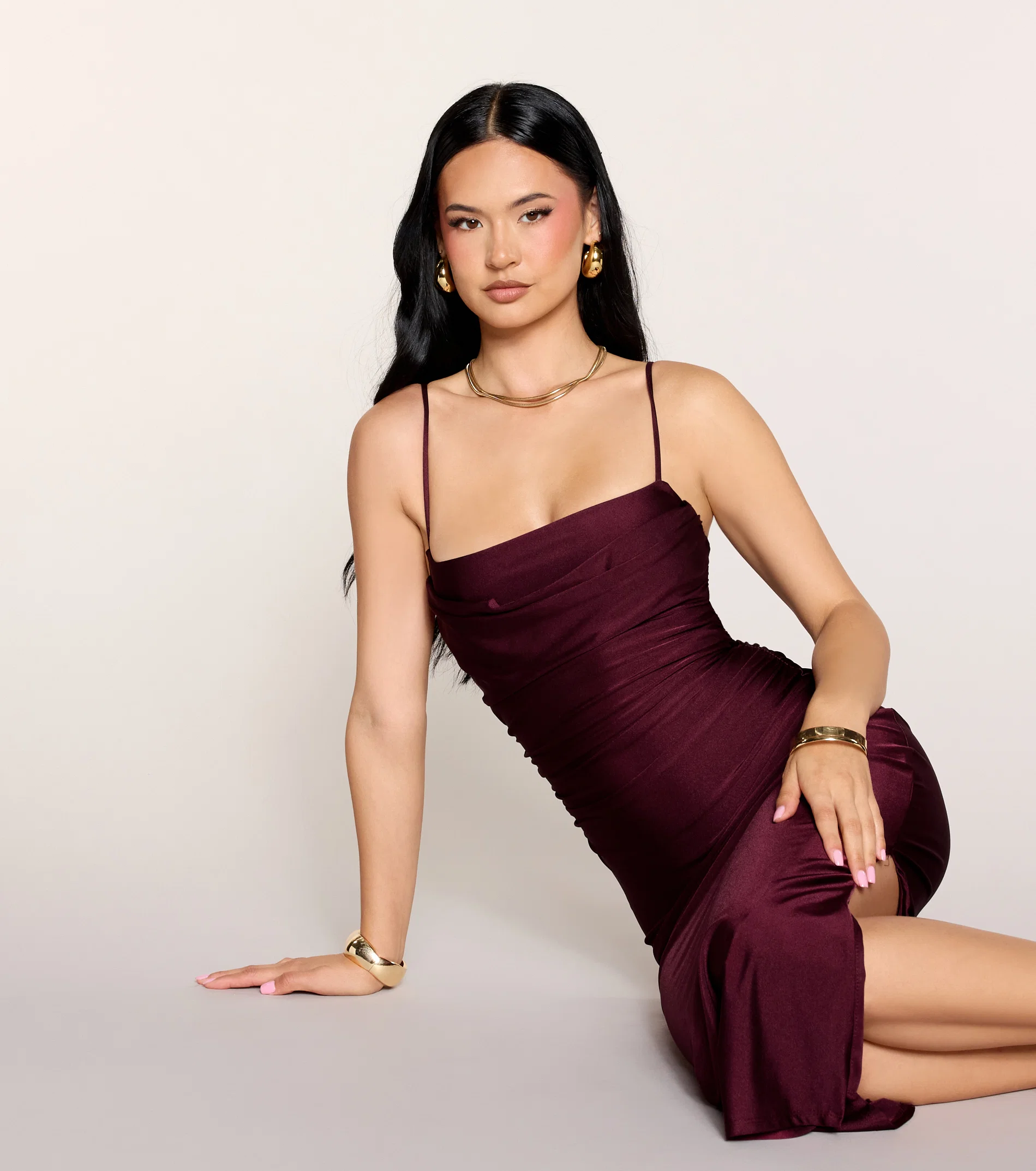 Slit Appeal Bodycon Midi Dress