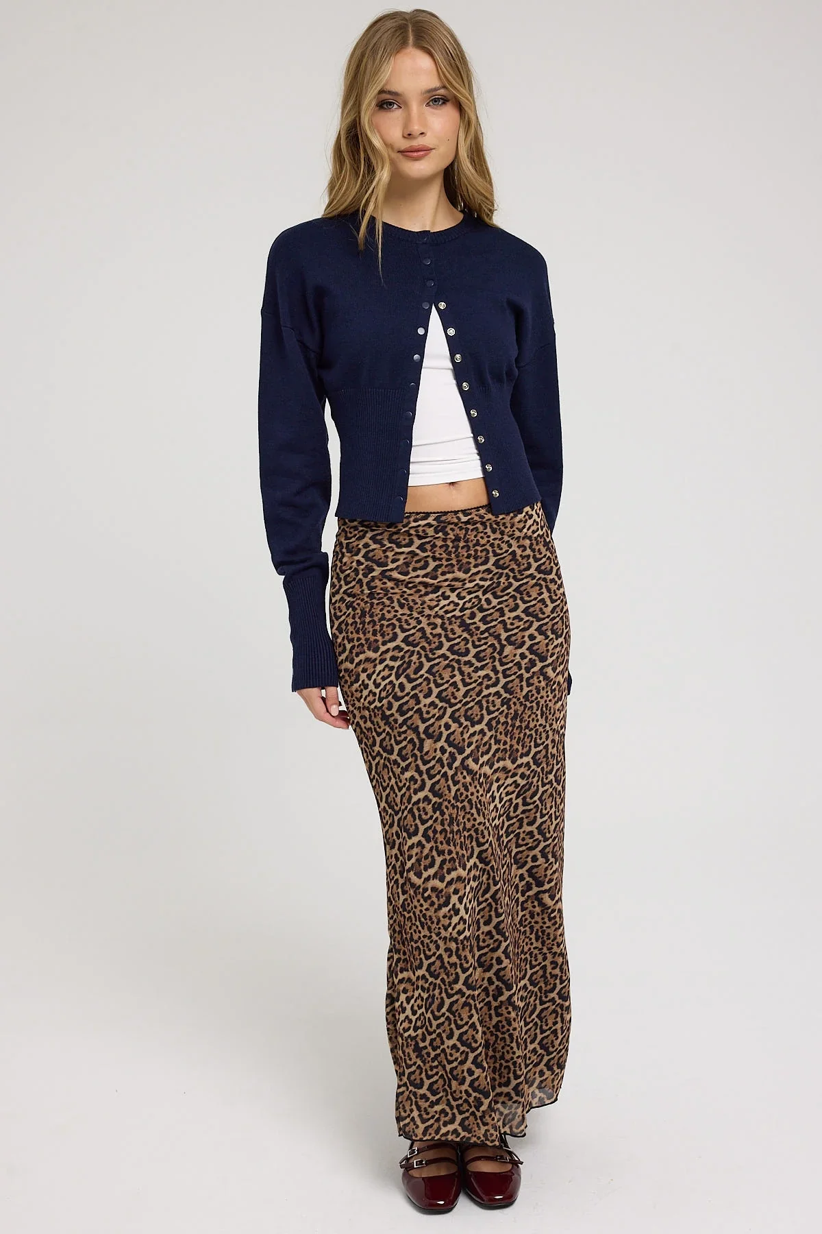 Perfect Stranger Serengeti Leopard Maxi Skirt Leopard