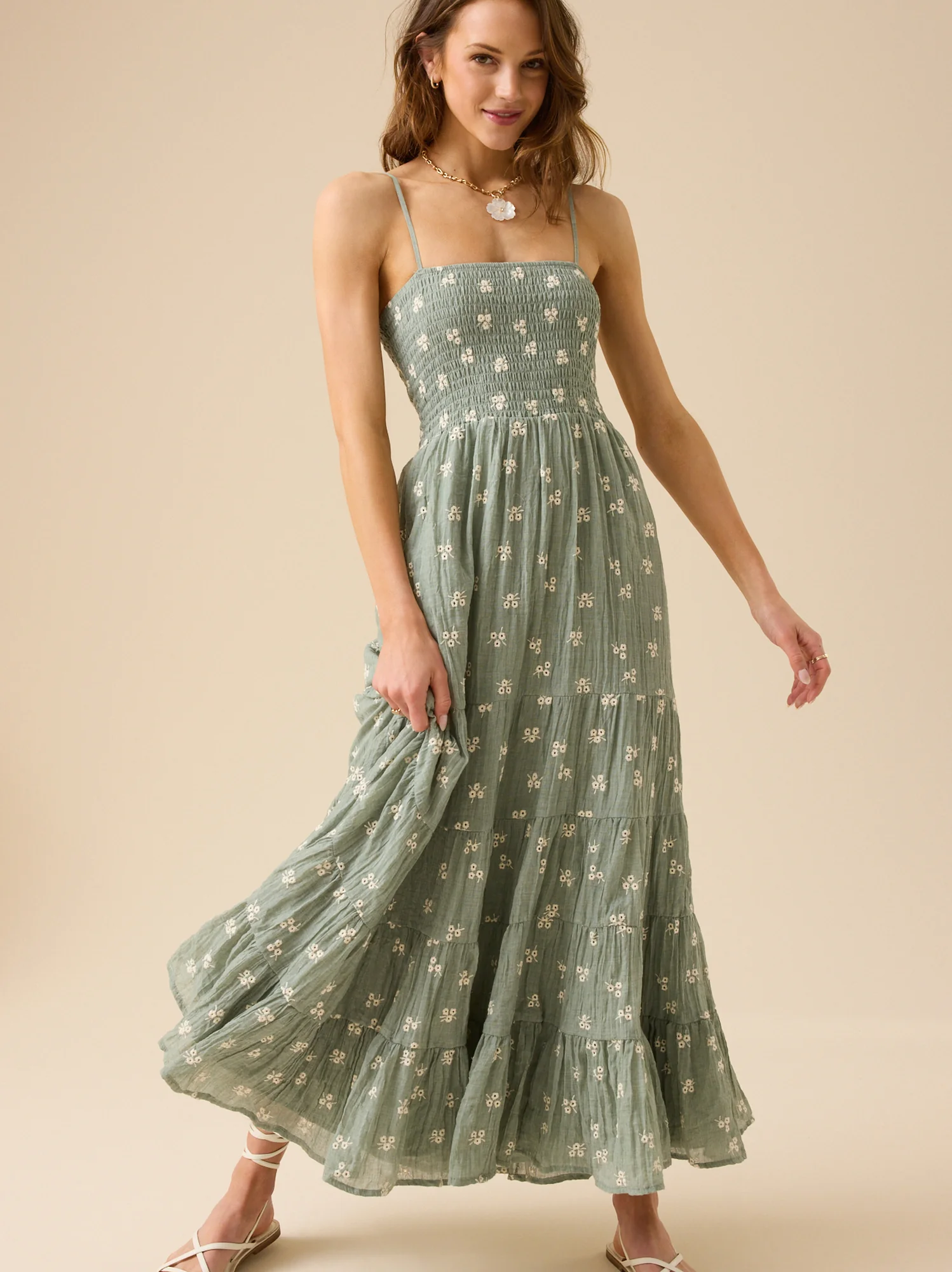 Baylor Embroidered Maxi Dress