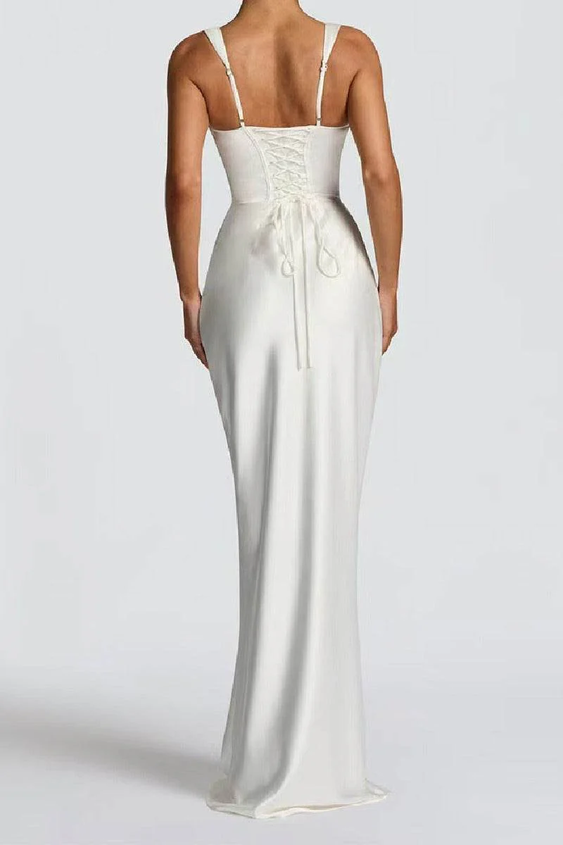 Sheath-Column Maxi Satin Formal Evening Dresses 971343877638