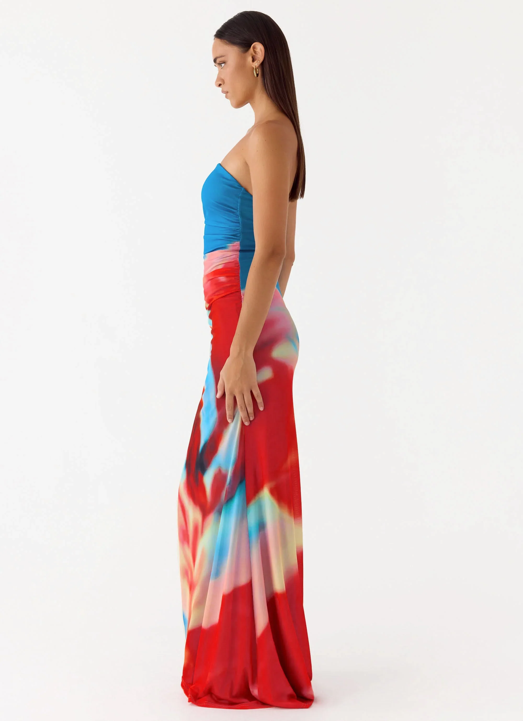 Iroha Strapless Maxi Dress - Twilight Petal
