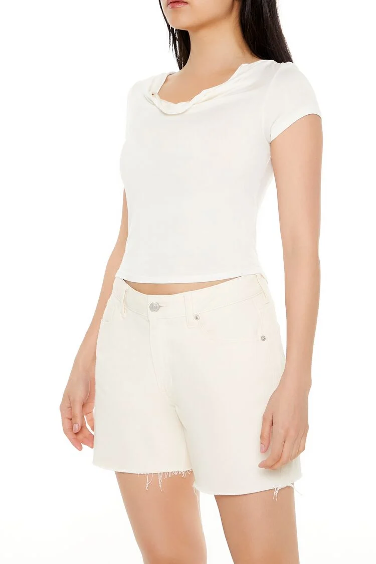 Cowl Cropped Tee