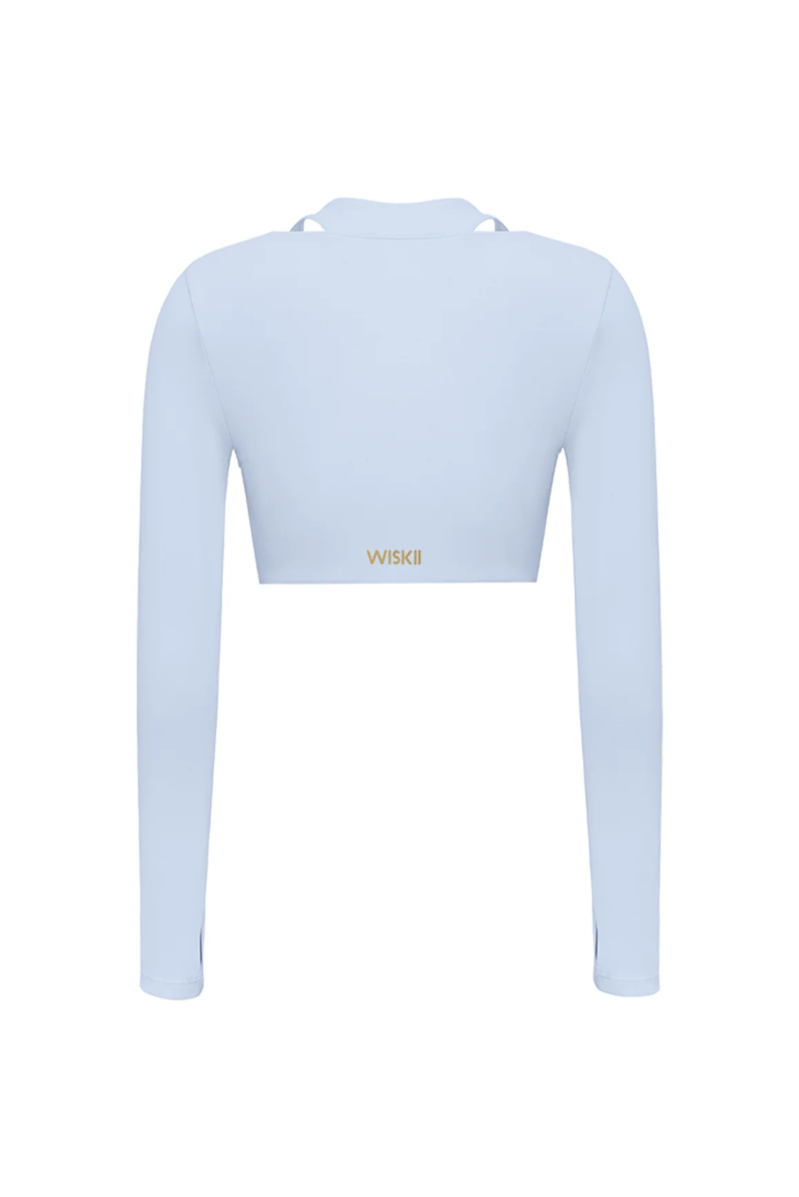 Twist-Front Shoulder Cut Crop Top