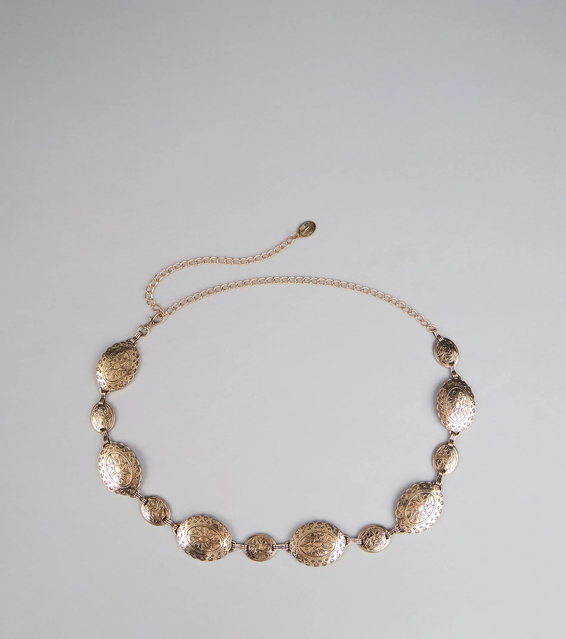 Gilded Elegance Medallion Chain Belt