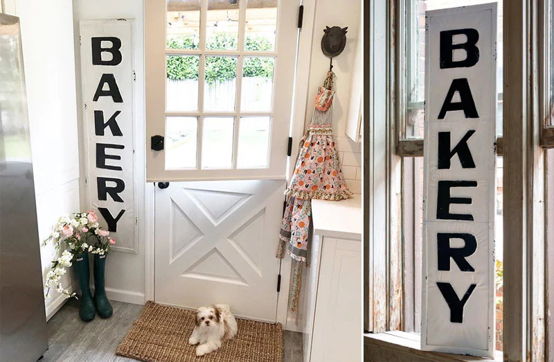Embossed Metal Bakery Sign