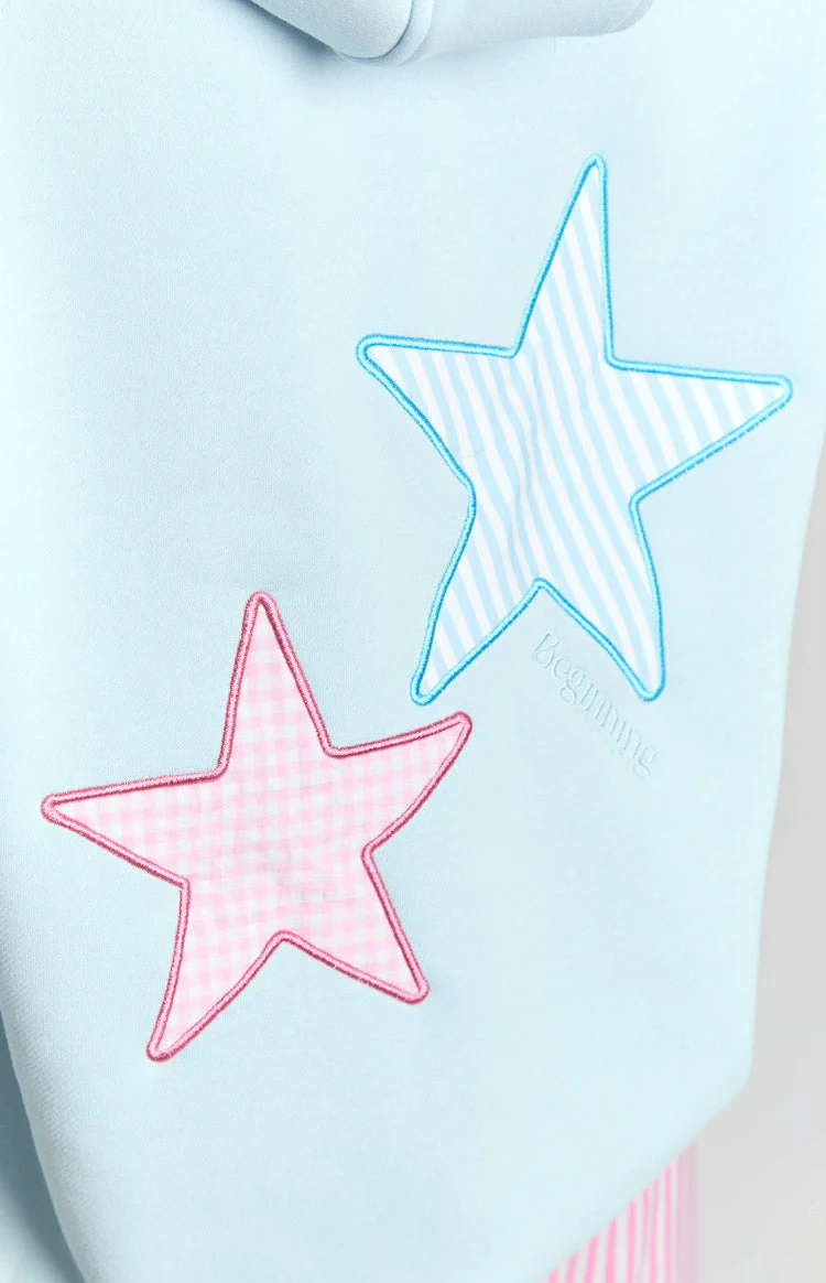 P.MAYO Light Blue Star Hoodie